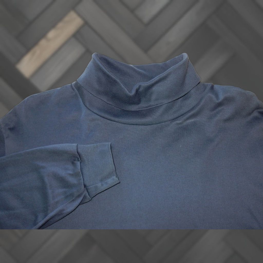 Lands' End VINTAGE Lands' End Men's Turtleneck Sweater Size L Pullover US Made Blue Size US L / EU 52-54 / 3 - 1 Thumbnail