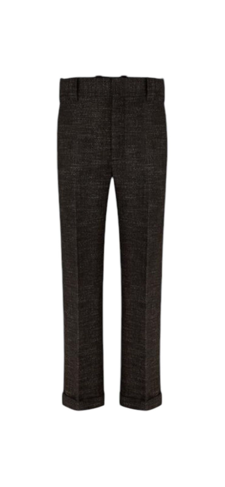 Bottega Veneta BOTTEGA VENETA TEXTURED WOOL SPECKLED TROUSERS Size US 36 / EU 52 - 1 Thumbnail