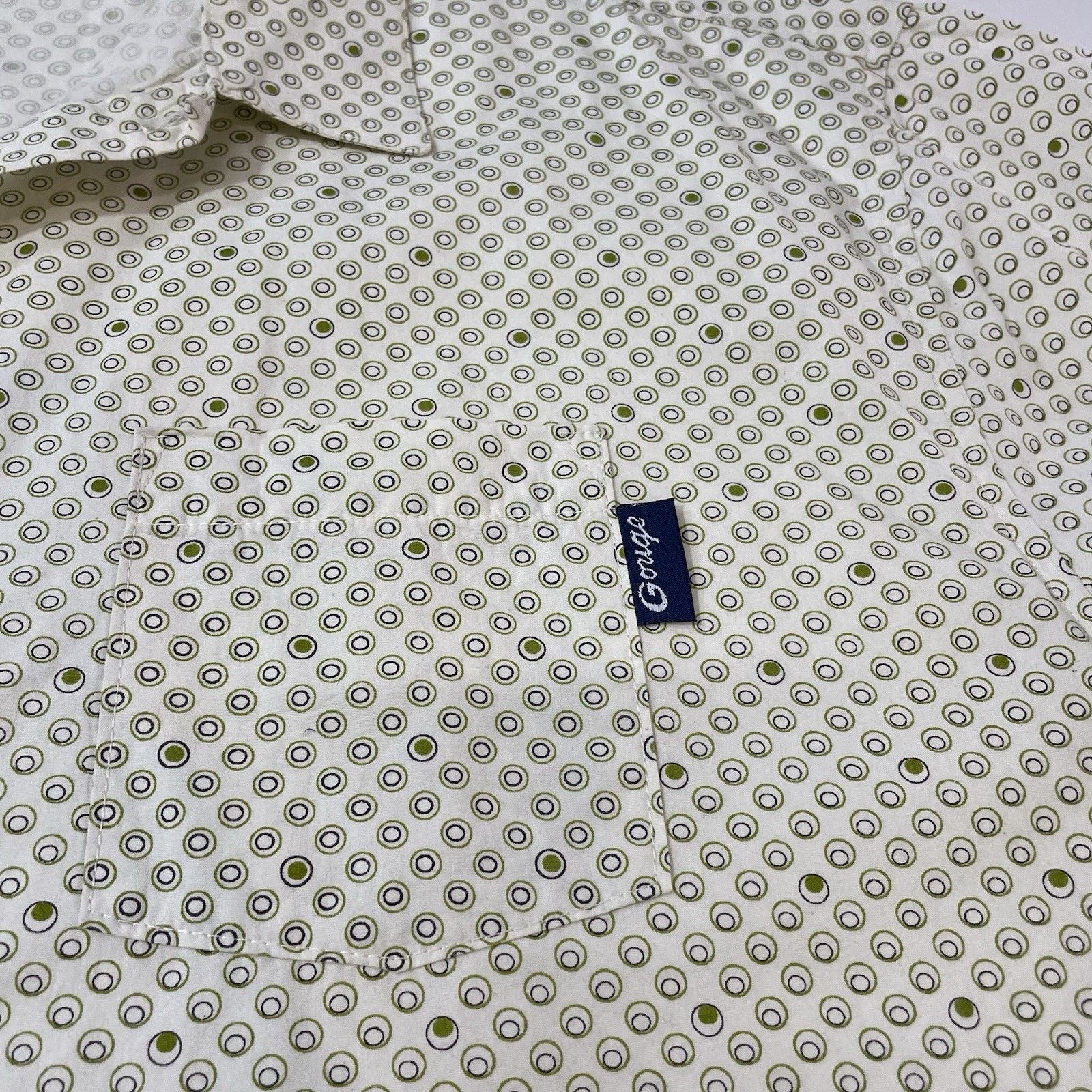 Scotch & Soda VTG 80s 90s Club Shirt Mens XL Baggy Fit Green Circles Skate Size US XL / EU 56 / 4 - 2 Thumbnail