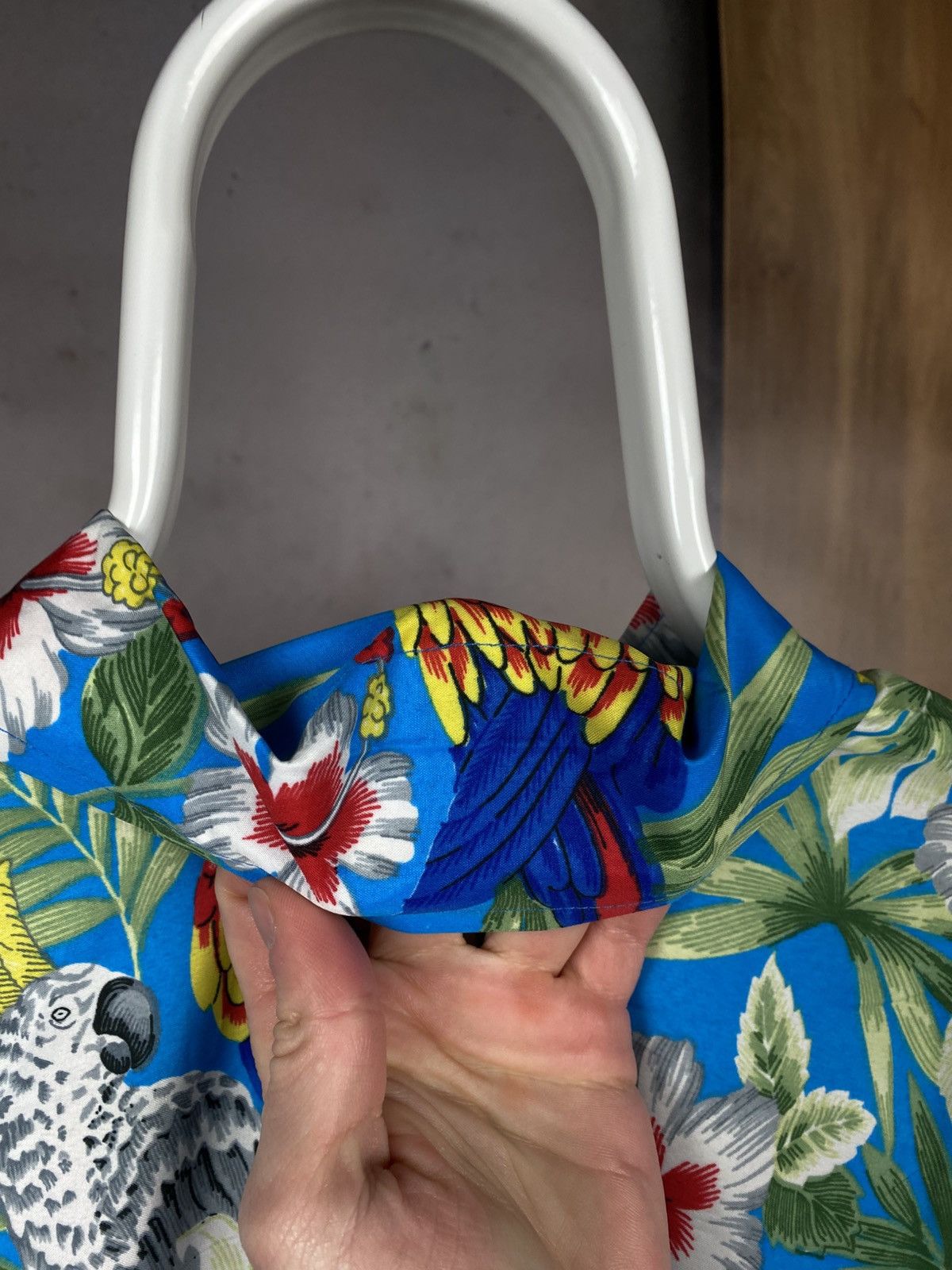 Vintage 🌊Vintage 90s Shirt Short Sleeve Parrot Hawaiian Overprint🌊 Size US XL / EU 56 / 4 - 7 Thumbnail