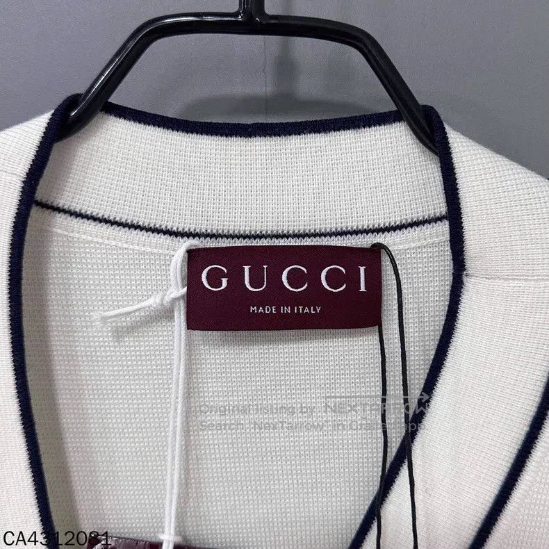 Gucci Gucci White double g button cardigan coat Size L / US 10 / IT 46 - 7 Thumbnail
