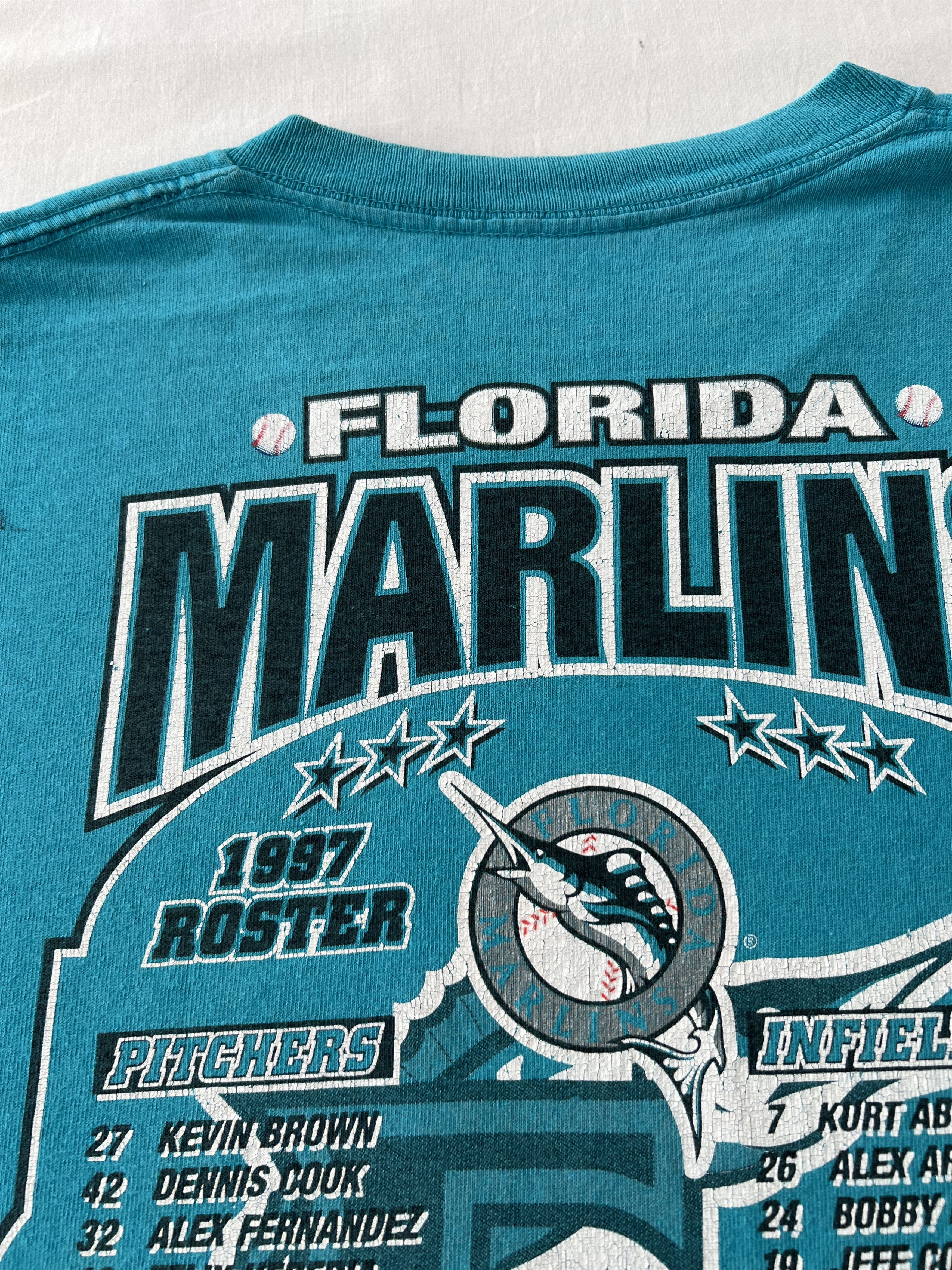 MLB Vintage 1997 Florida Marlins World Series MLB T-shirt Size US XL / EU 56 / 4 - 19 Thumbnail