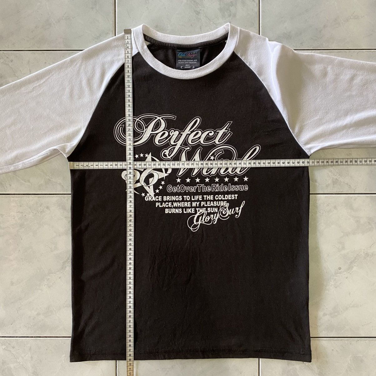 Japanese Brand Oblo Design Raglan Tshirt Vintage Style “Perfect Wind” Print Size US L / EU 52-54 / 3 - 19 Thumbnail