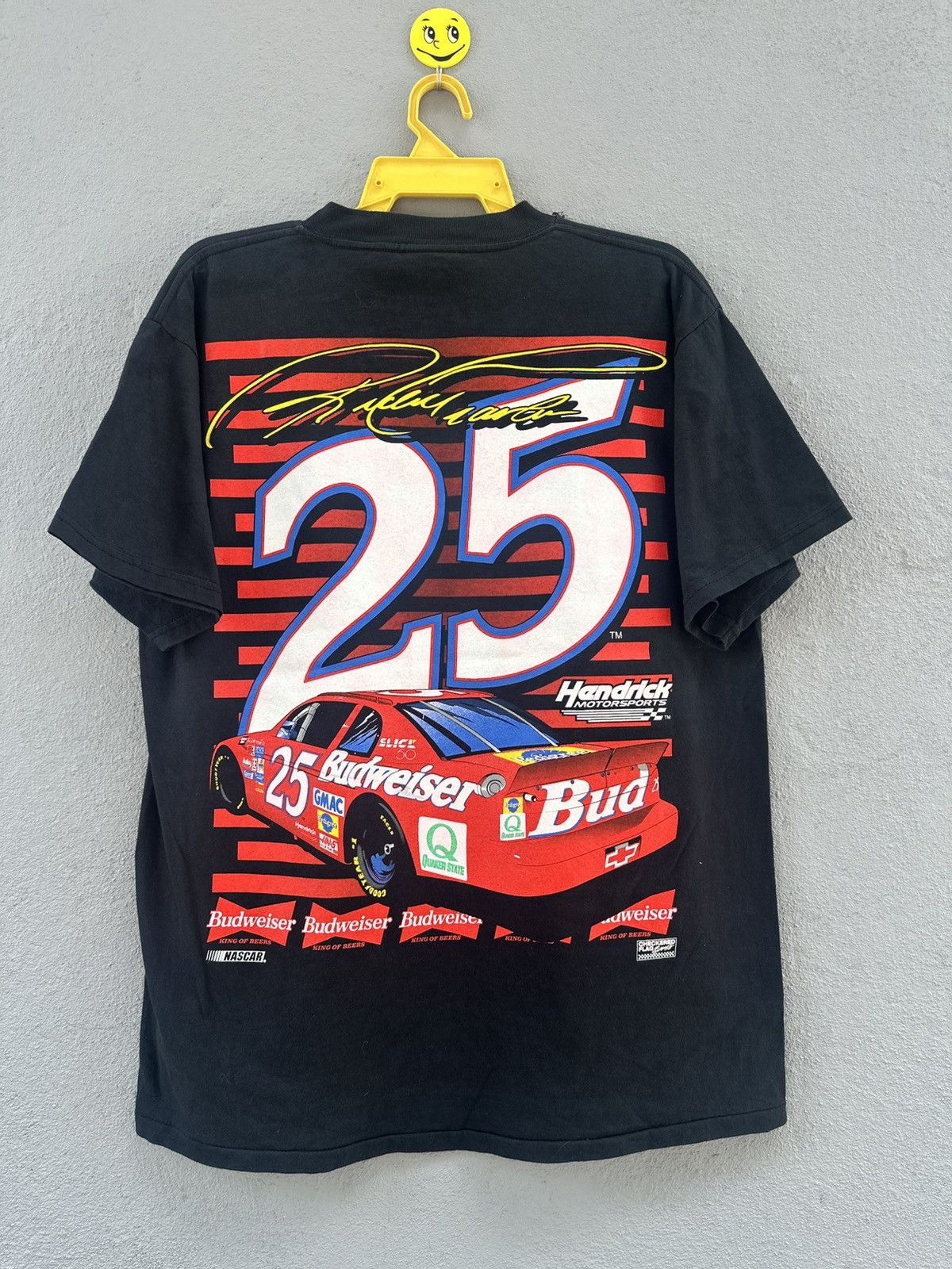 NASCAR Vintage 90s Ricky Graven Bud Racing Backhit Faded Tee Size US L / EU 52-54 / 3 - 2 Thumbnail