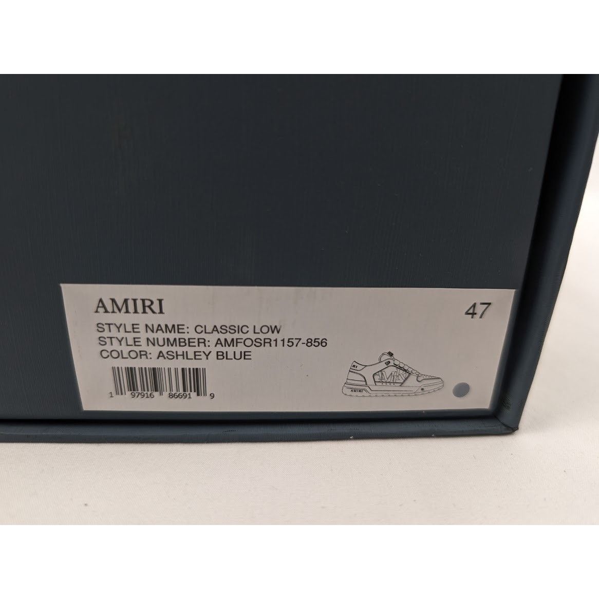 Amiri o1rshd1 Classic Low Top Sneakers in Ashley Blue 47 Size US 14 / EU 47 - 20 Thumbnail