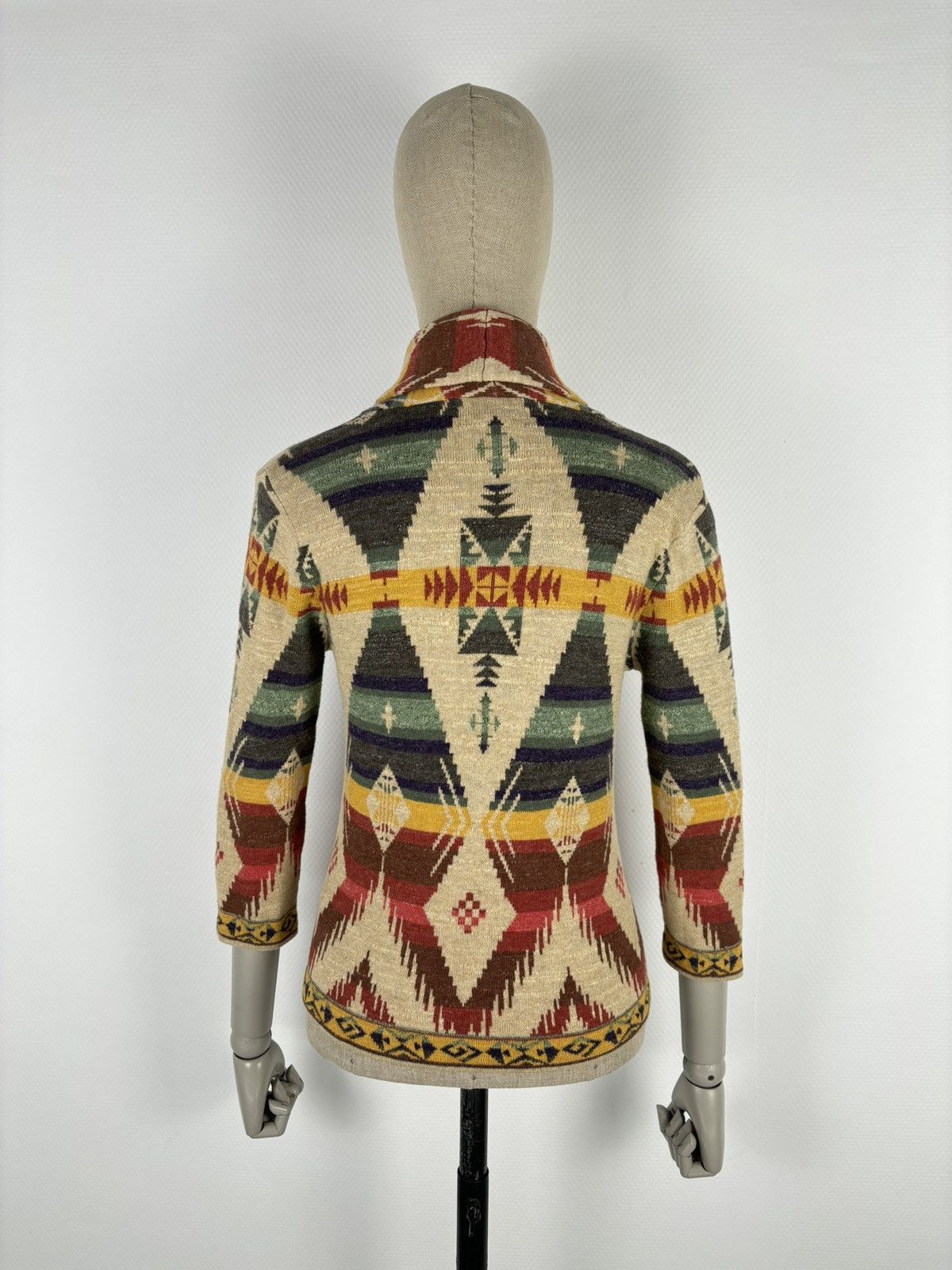 Denim & Supply Ralph Lauren × Polo Ralph Lauren × Ralph Lauren RARE Aztec Navajo Southwestern Shawl Tribal Cardigan Sweater Jacket Jumper Size S / US 4 / IT 40 - 4 Thumbnail