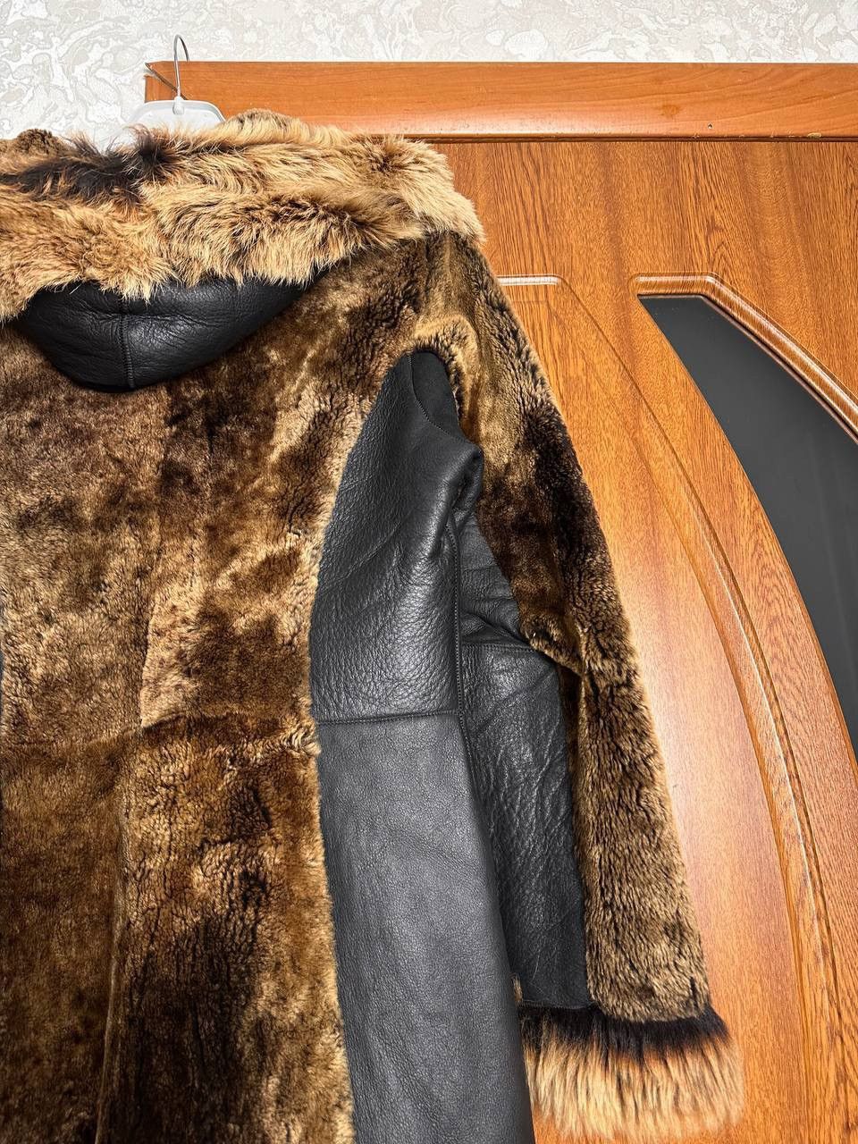 Dolce & Gabbana Archive Shearling Fur Leather Coat Rare