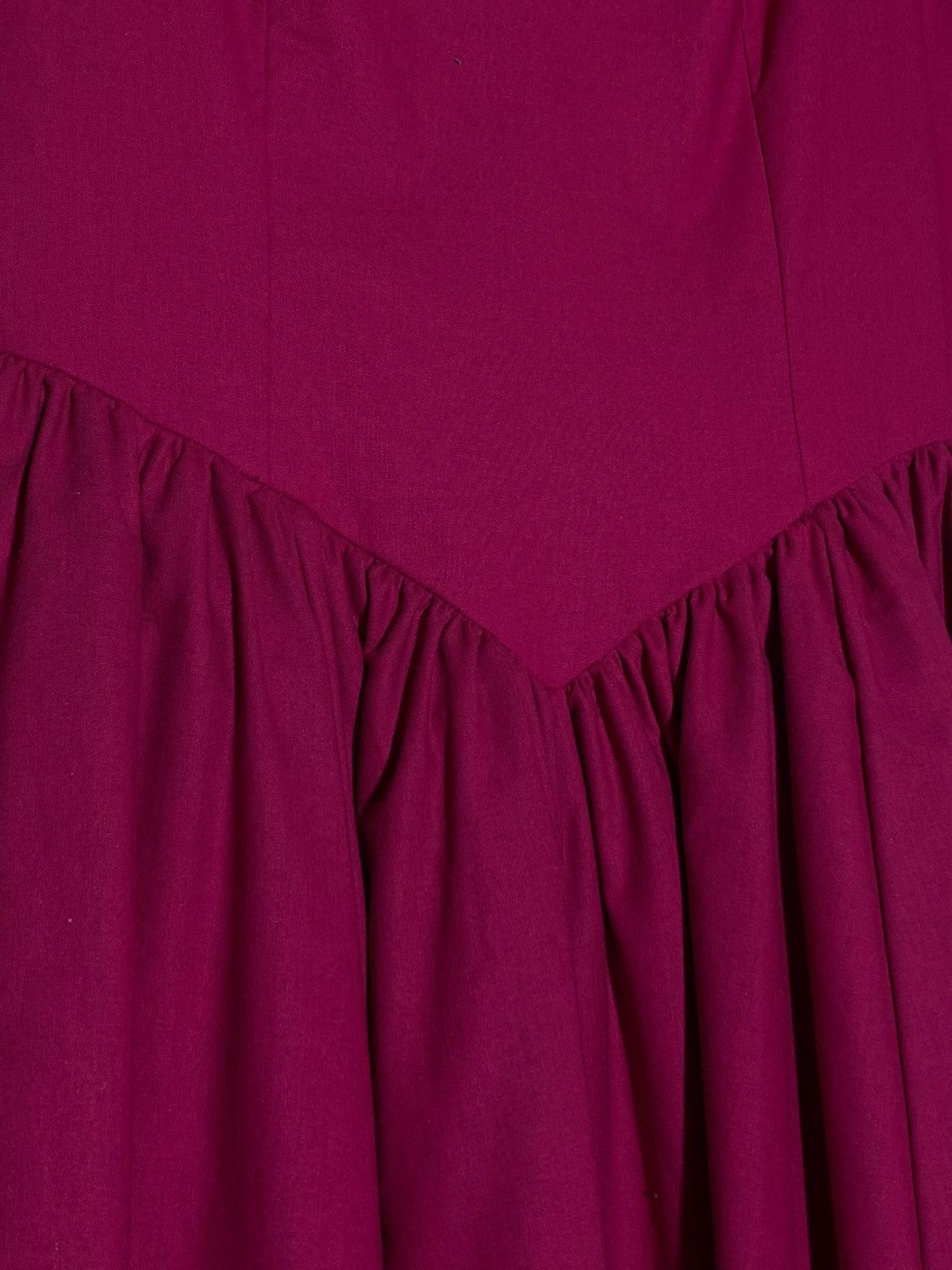 Laura Ashley Vintage 70s 80s Laura Ashley Deep Pink Puff Sleeve Dress Size M / US 6-8 / IT 42-44 - 7 Thumbnail