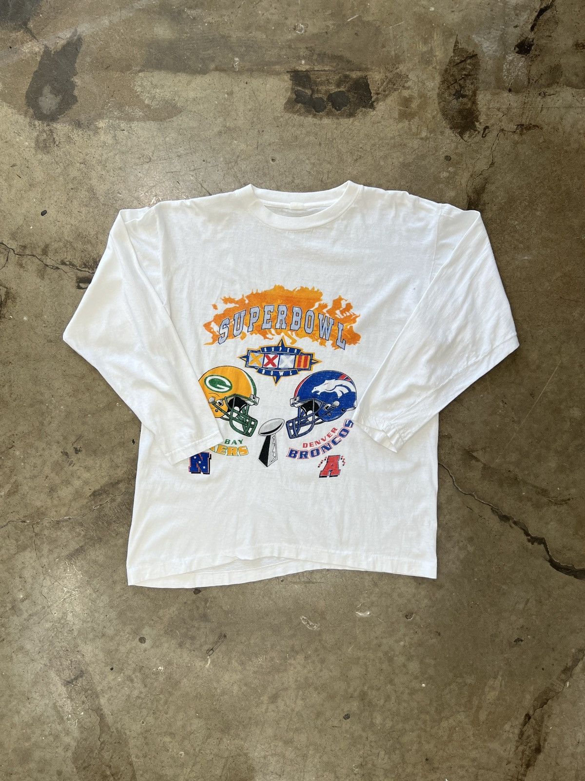 NFL Vintage Super Bowl XXXII Green Packers Denver Broncos Tee XL Size US XL / EU 56 / 4 - 2 Thumbnail