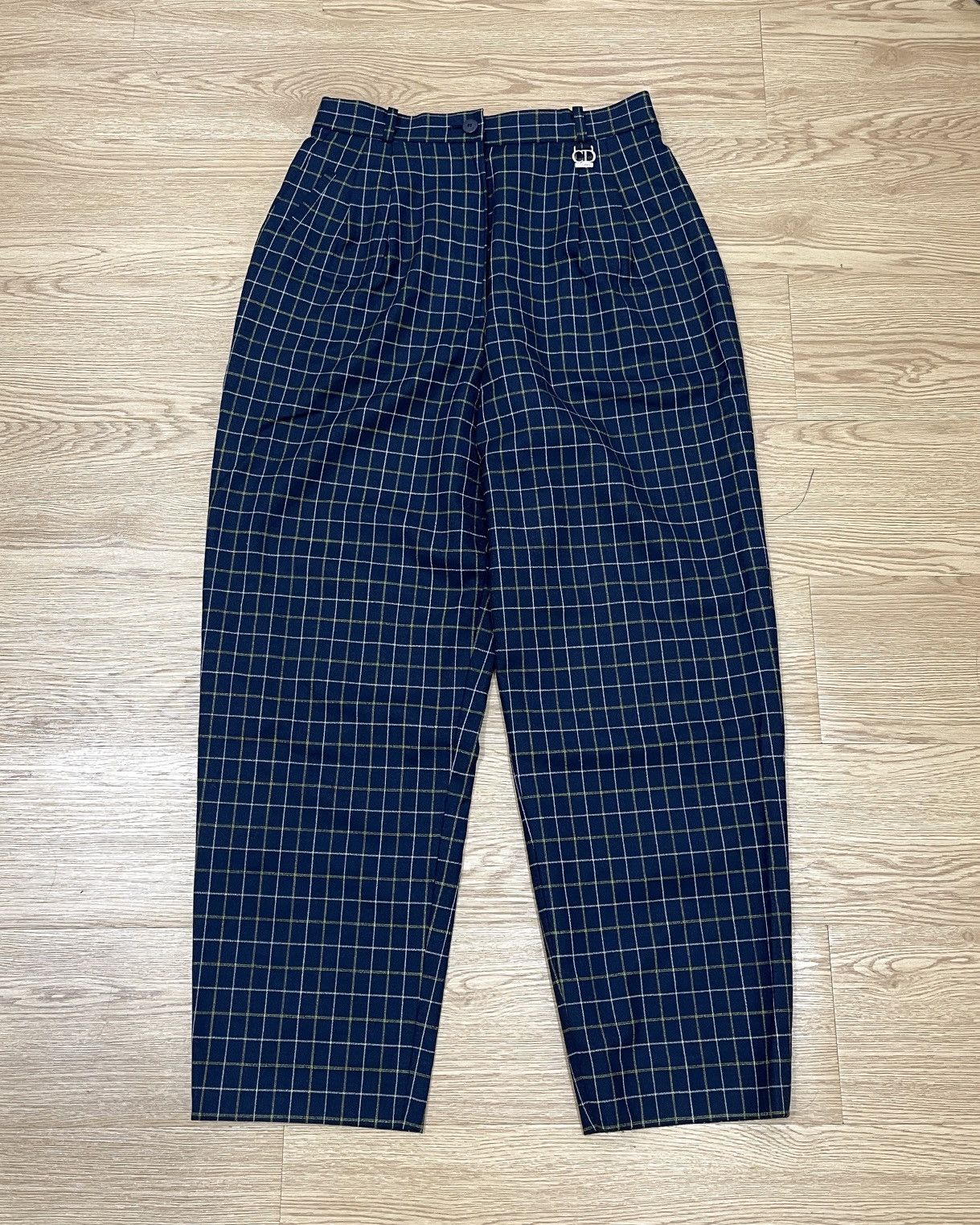 Dior 90s Christian Dior Sports Plaid Trouser Size US 27 - 1 Thumbnail