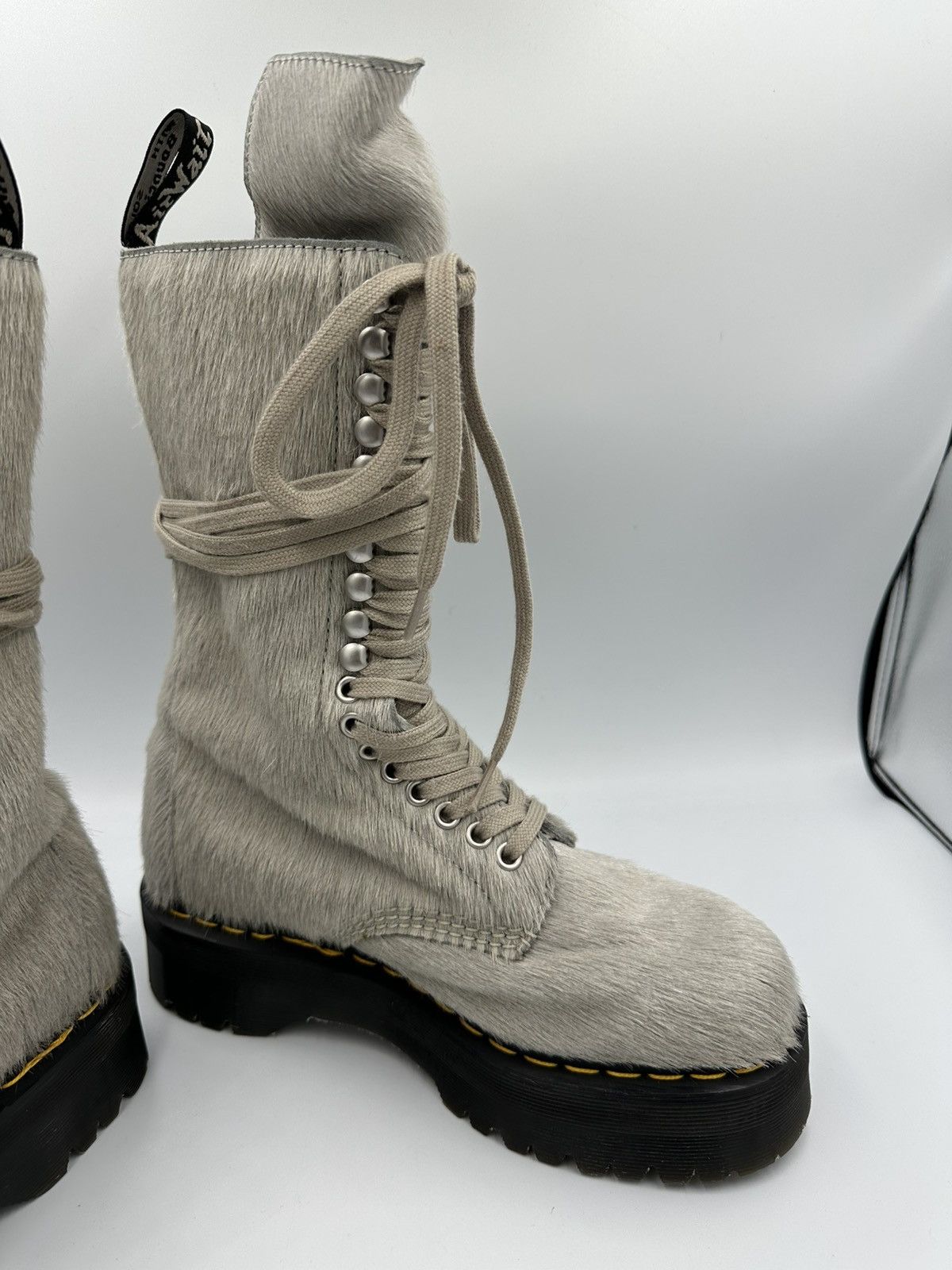 Dr. Martens × Rick Owens Rick Owens x Dr. Martens Pony Hair Boots Size US 7.5 / EU 40-41 - 3 Thumbnail