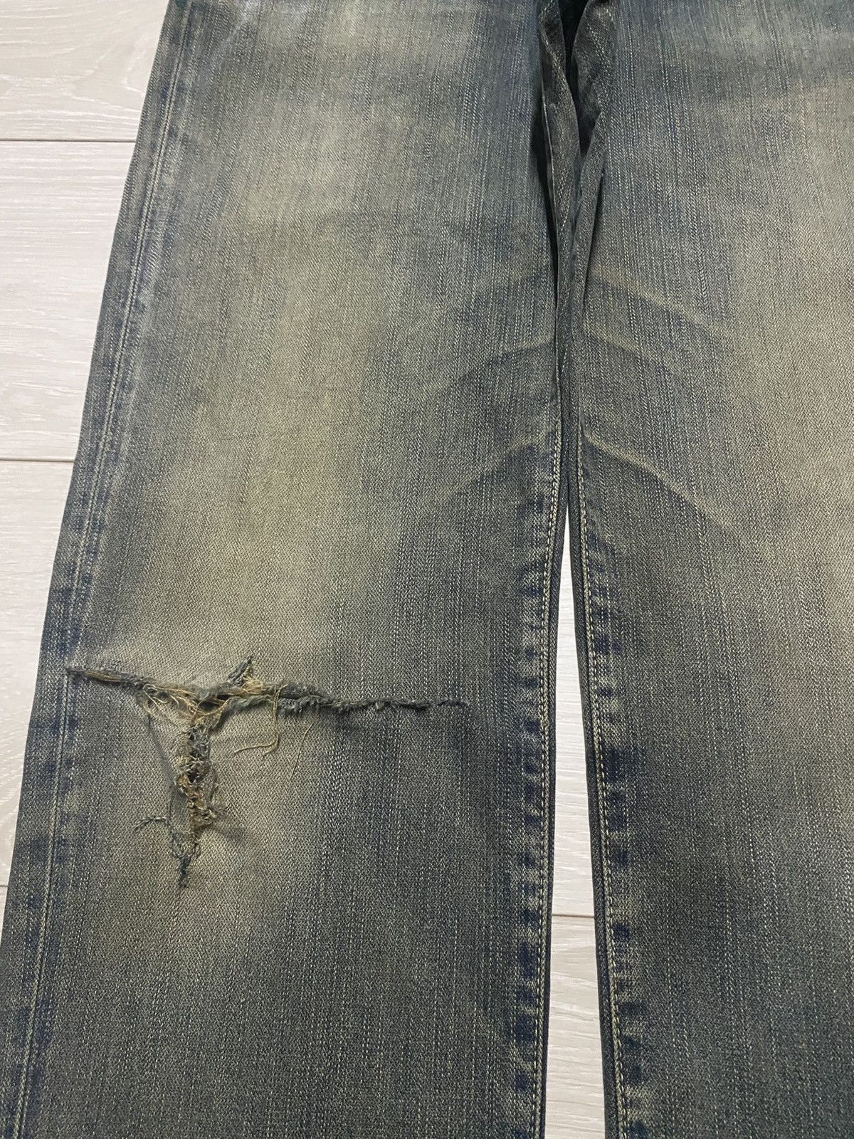 Wrangler Vintage Wrangler Mud Wash Distressed Loose Jeans Size US 32 / EU 48 - 7 Thumbnail