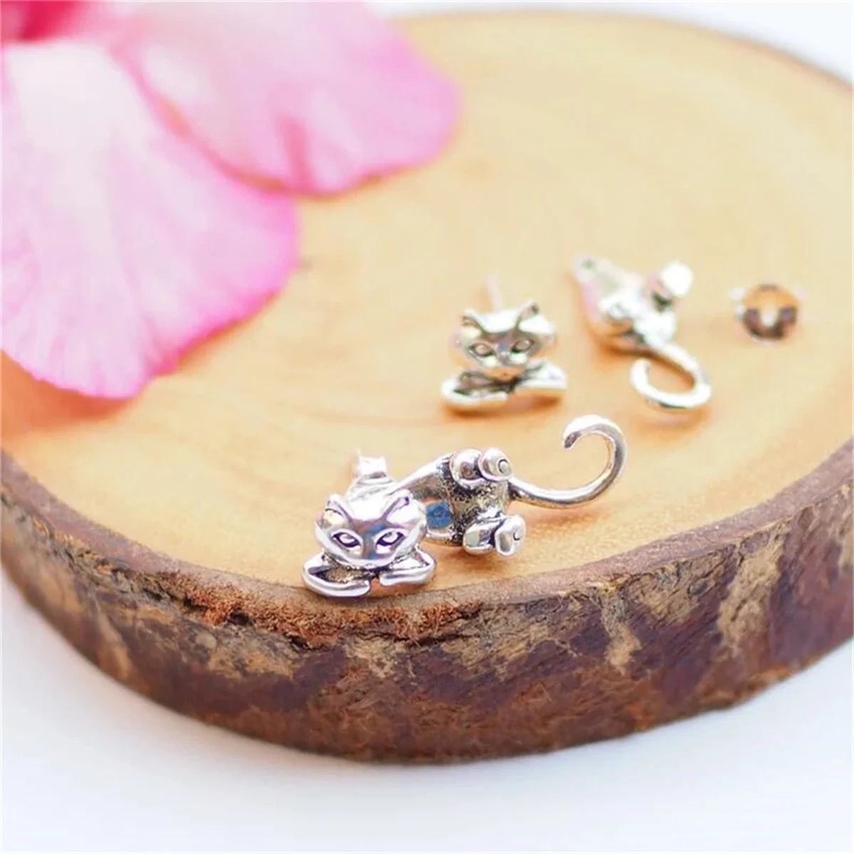 Other Retro Punk Cute Cat Earrings Size ONE SIZE - 4 Thumbnail