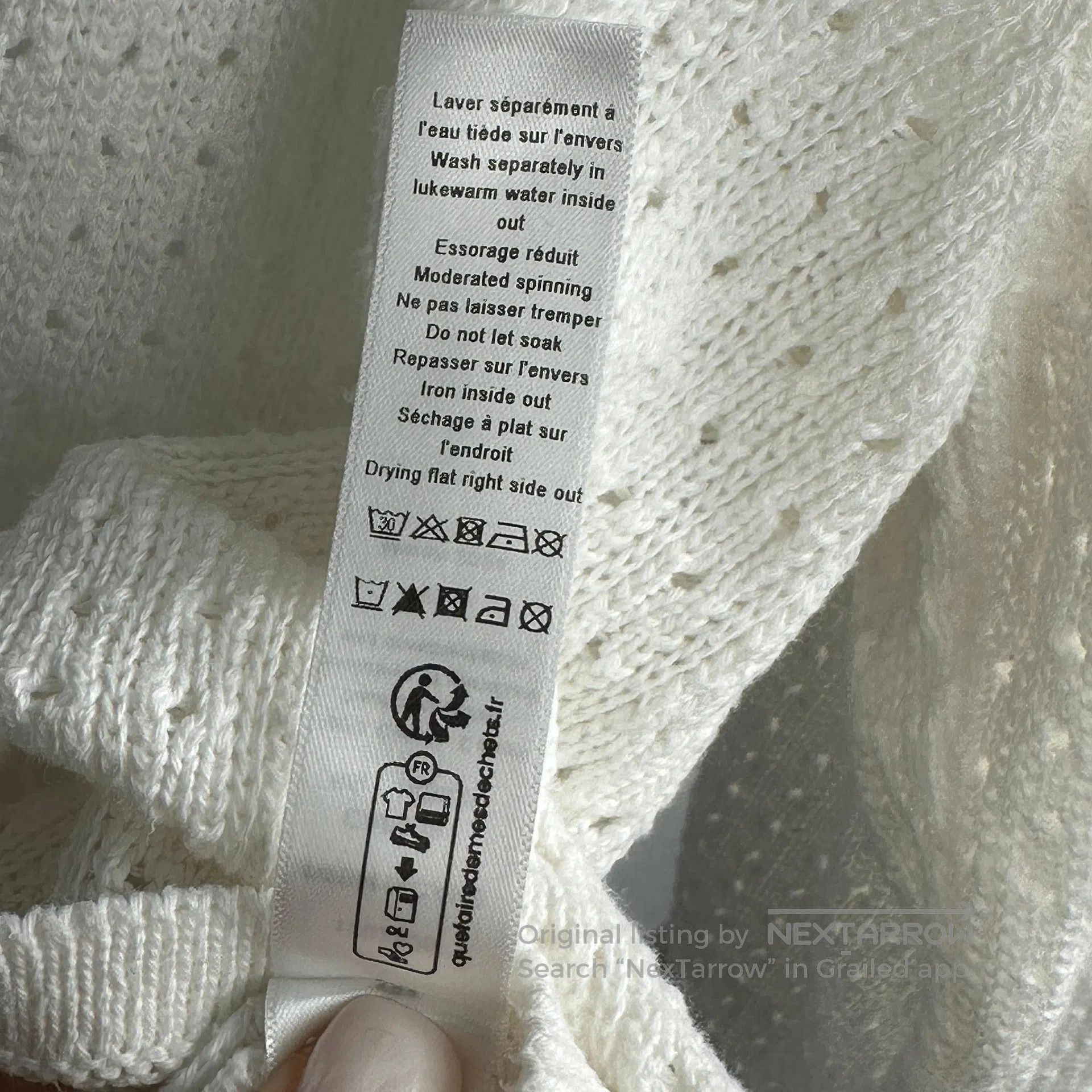 Dior Dior size 13 White Openwork Long-sleeve Knit Cardigan| Size S / US 4 / IT 40 - 5 Thumbnail