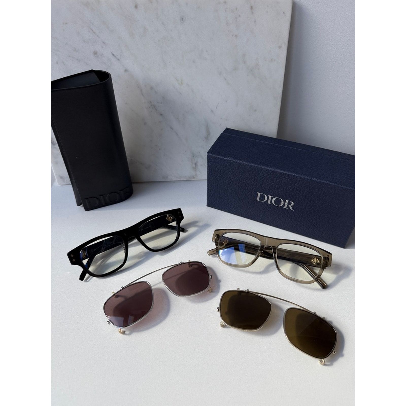 Dior NEW Dior CD DiamondO S10I Clip On Frames in Black $720 Size ONE SIZE - 4 Thumbnail