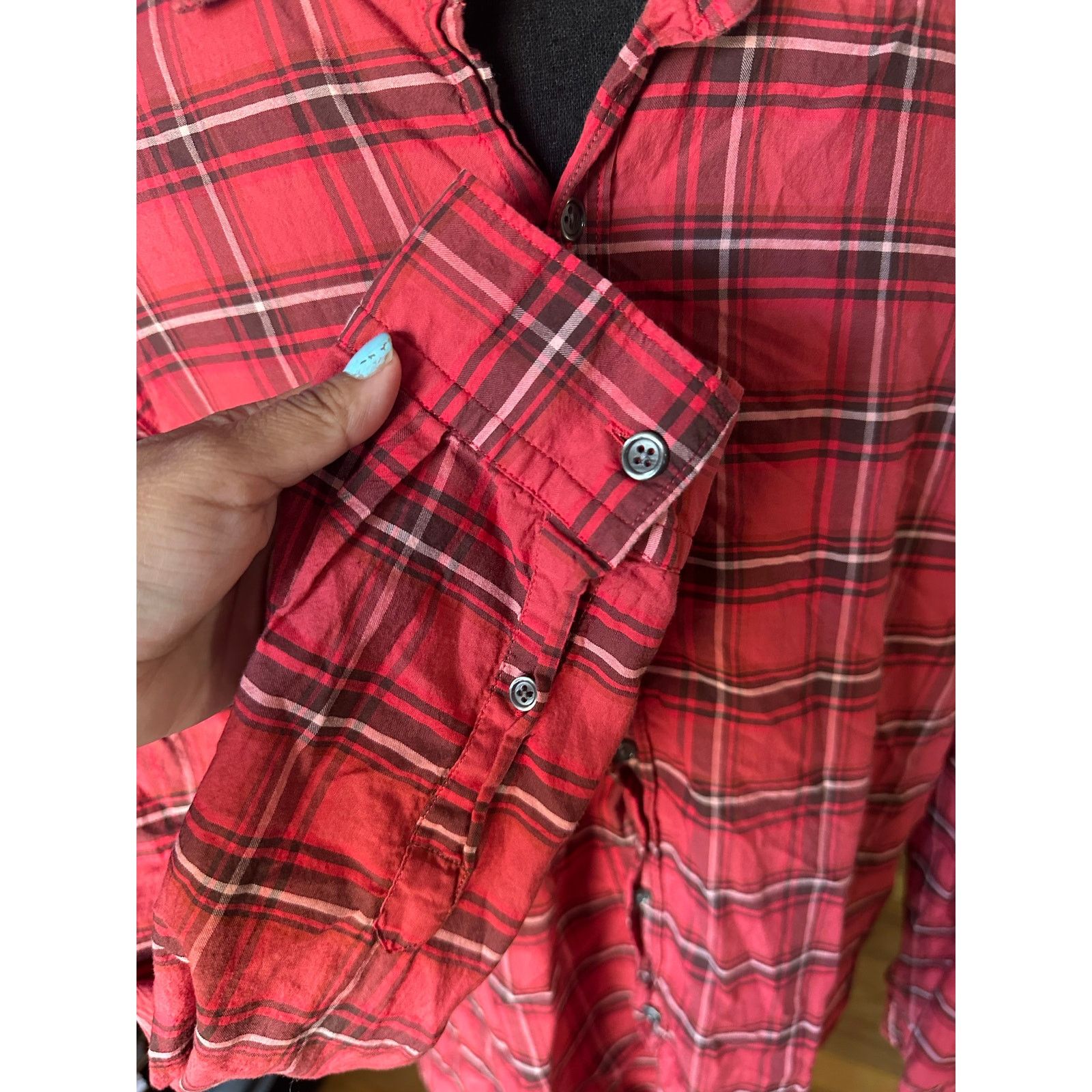 johnnie-O Johnnie- O Red Plaid Longsleeve Button Up Shirt Size US L / EU 52-54 / 3 - 4 Thumbnail