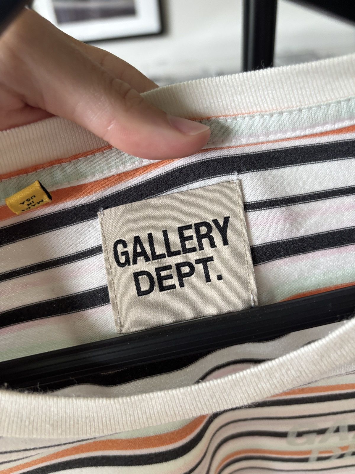 Gallery Dept. PAINTER STRIPED LOGO TEE Size US L / EU 52-54 / 3 - 9 Thumbnail