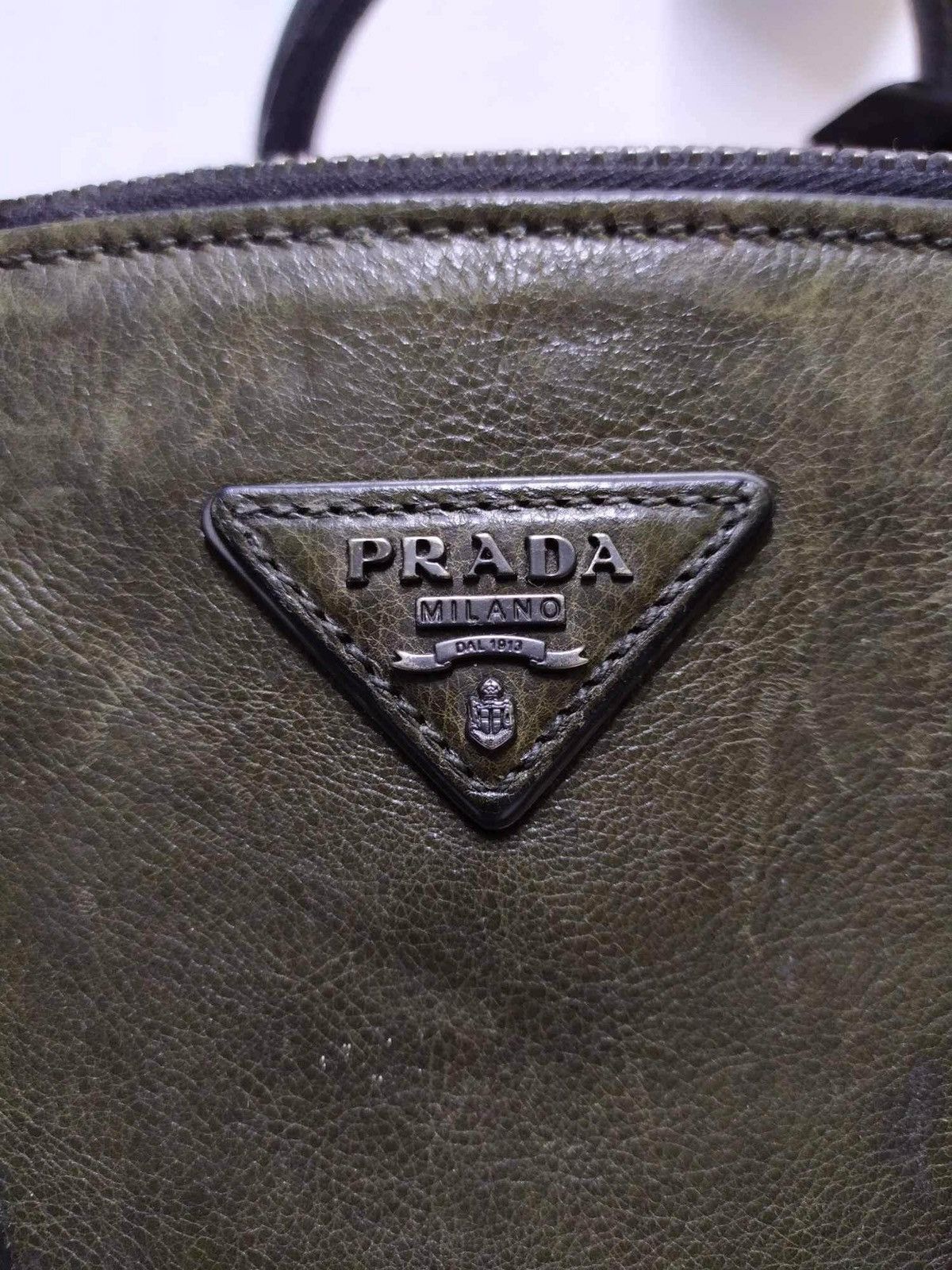 Prada PRADA Green Black Leather 2Way Shoulder Cross Body Bag Size ONE SIZE - 2 Thumbnail