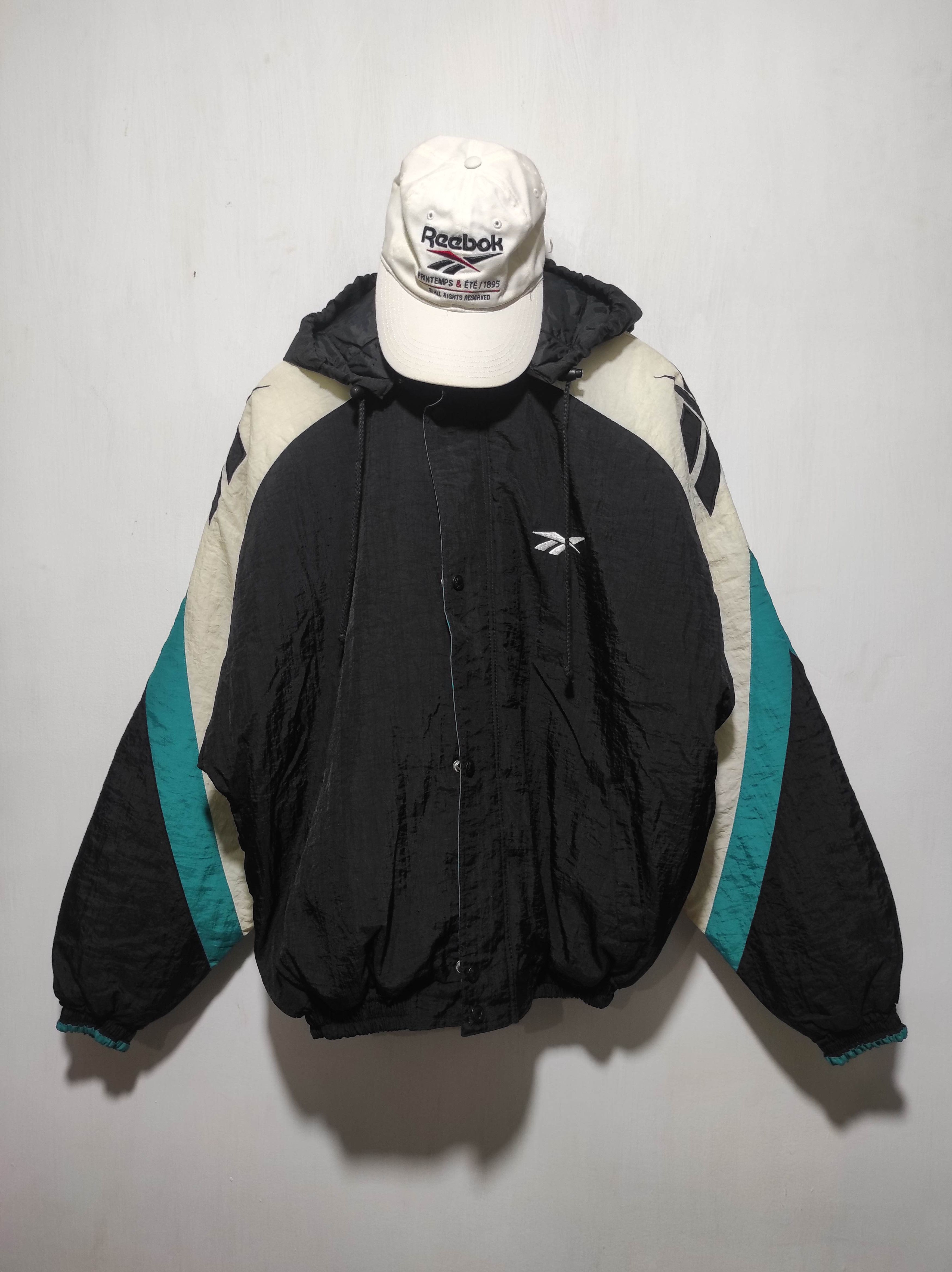 Reebok Vintage Reebok Puffer Windbreaker Jacket & Hat Cap Size US L / EU 52-54 / 3 - 2 Thumbnail