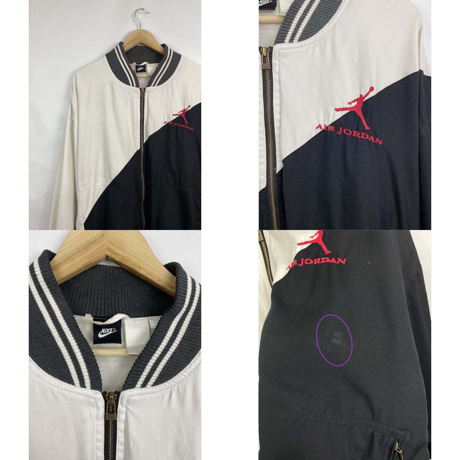 Nike VINTAGE Jordan 23 Nike Bomber Jacket Mens 2XL Black 90s Rare Retro Hype Y2K Size US XXL / EU 58 / 5 - 8 Thumbnail