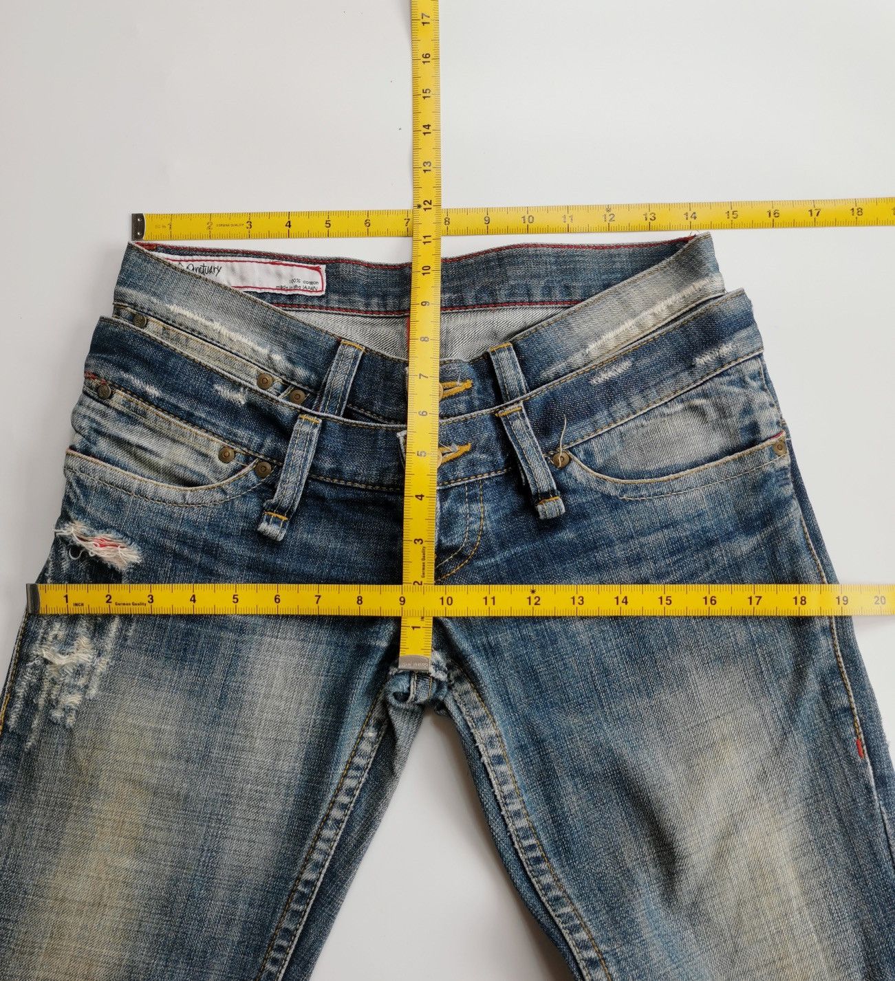 Japanese Brand Queen Of Sanctuary Bootcut Distressed Jeans Size 29" - 11 Thumbnail
