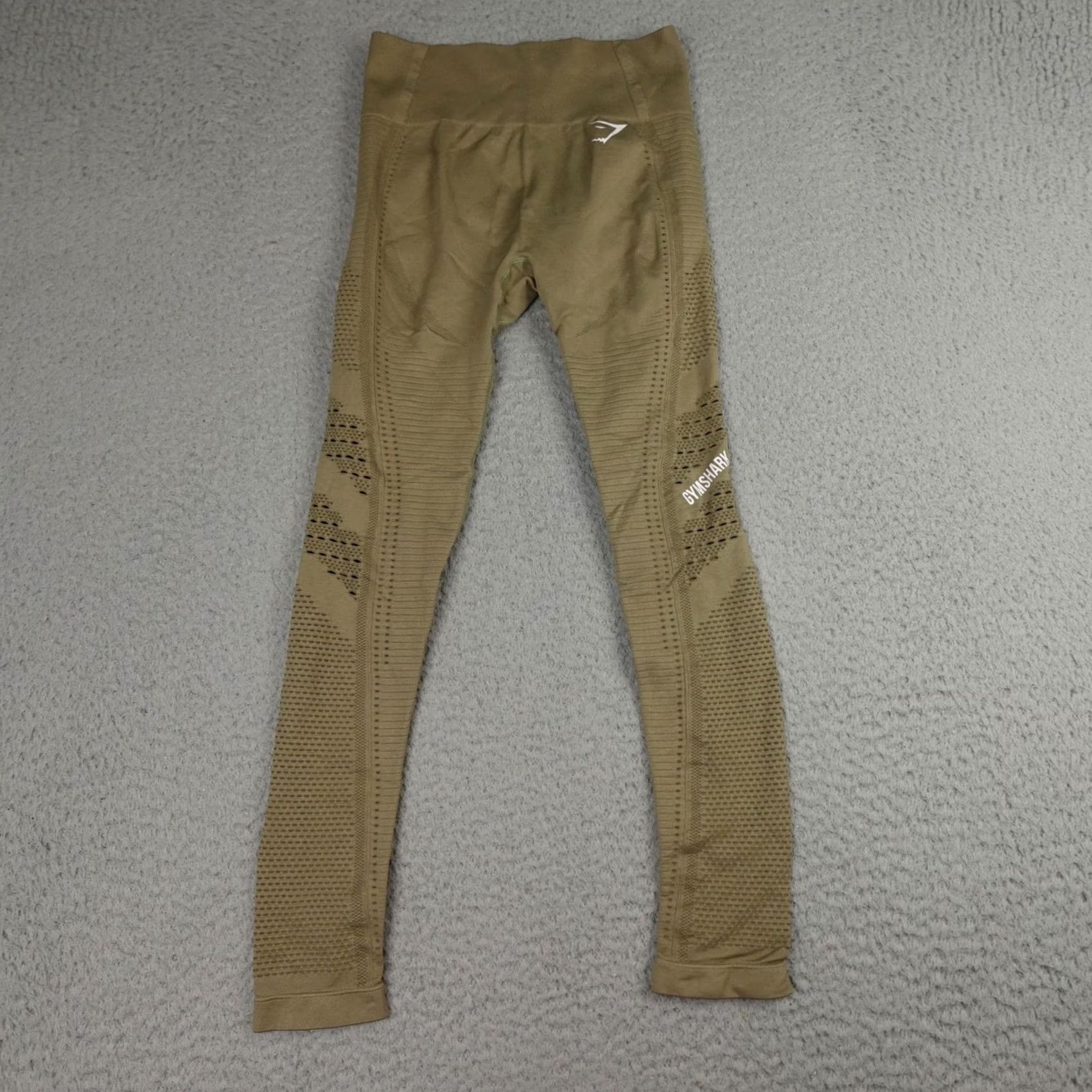 Gymshark Gymshark Leggings Womens Small Olive Energy Seamless High Waisted Workout Yoga Size 28" / US 6 / IT 42 - 2 Thumbnail