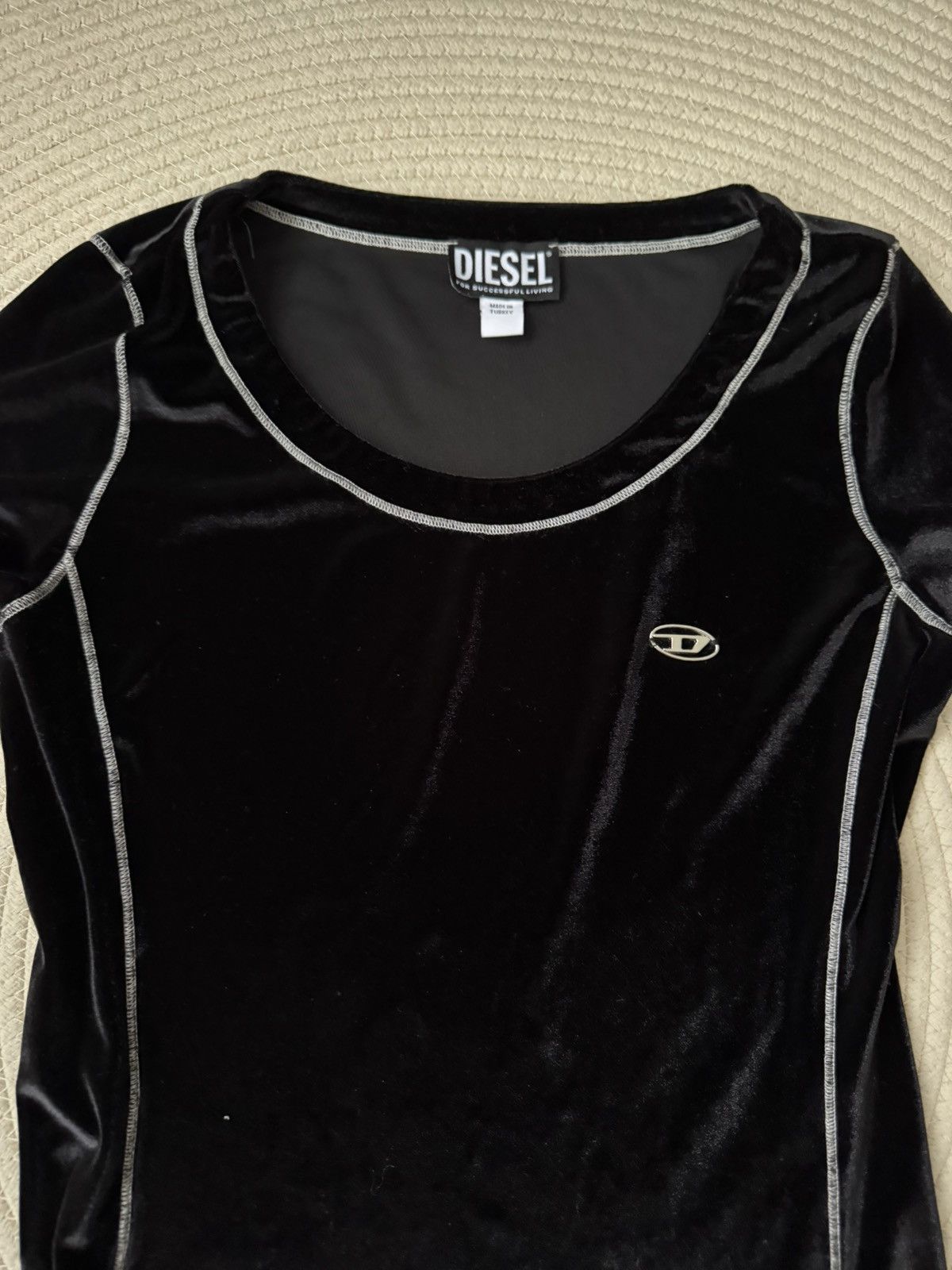 Diesel DIESEL Velly' velour top black size M Size M / US 6-8 / IT 42-44 - 2 Thumbnail