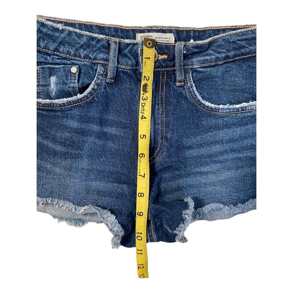 Zara Zara l Cutoff Denim Shorts W/ Red Stripe Size 4 Size 27" / US 4 / IT 40 - 5 Thumbnail