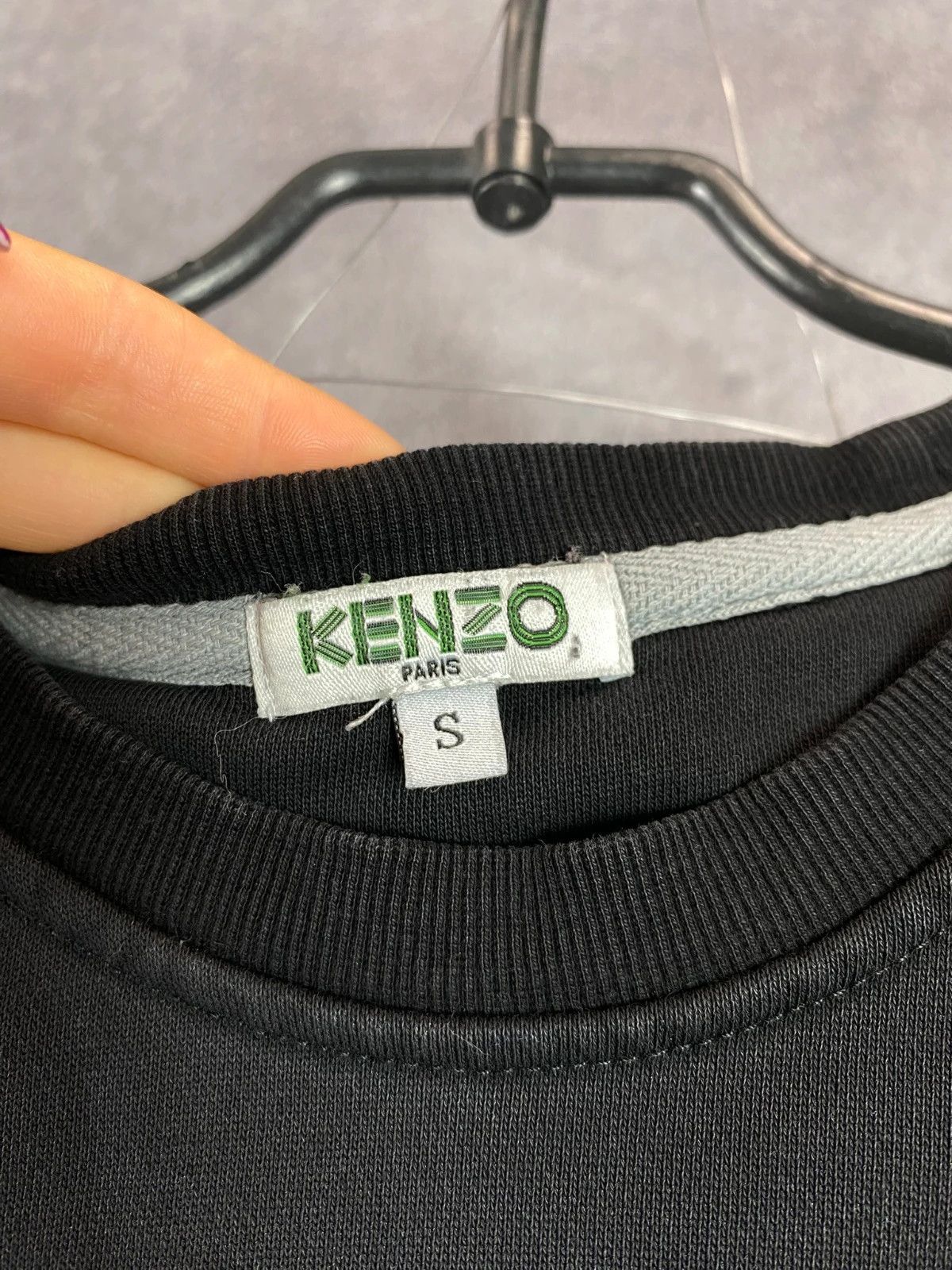 Kenzo Kenzo Tiger Head Black Embroidered Sweatshirt S Size US S / EU 44-46 / 1 - 5 Thumbnail