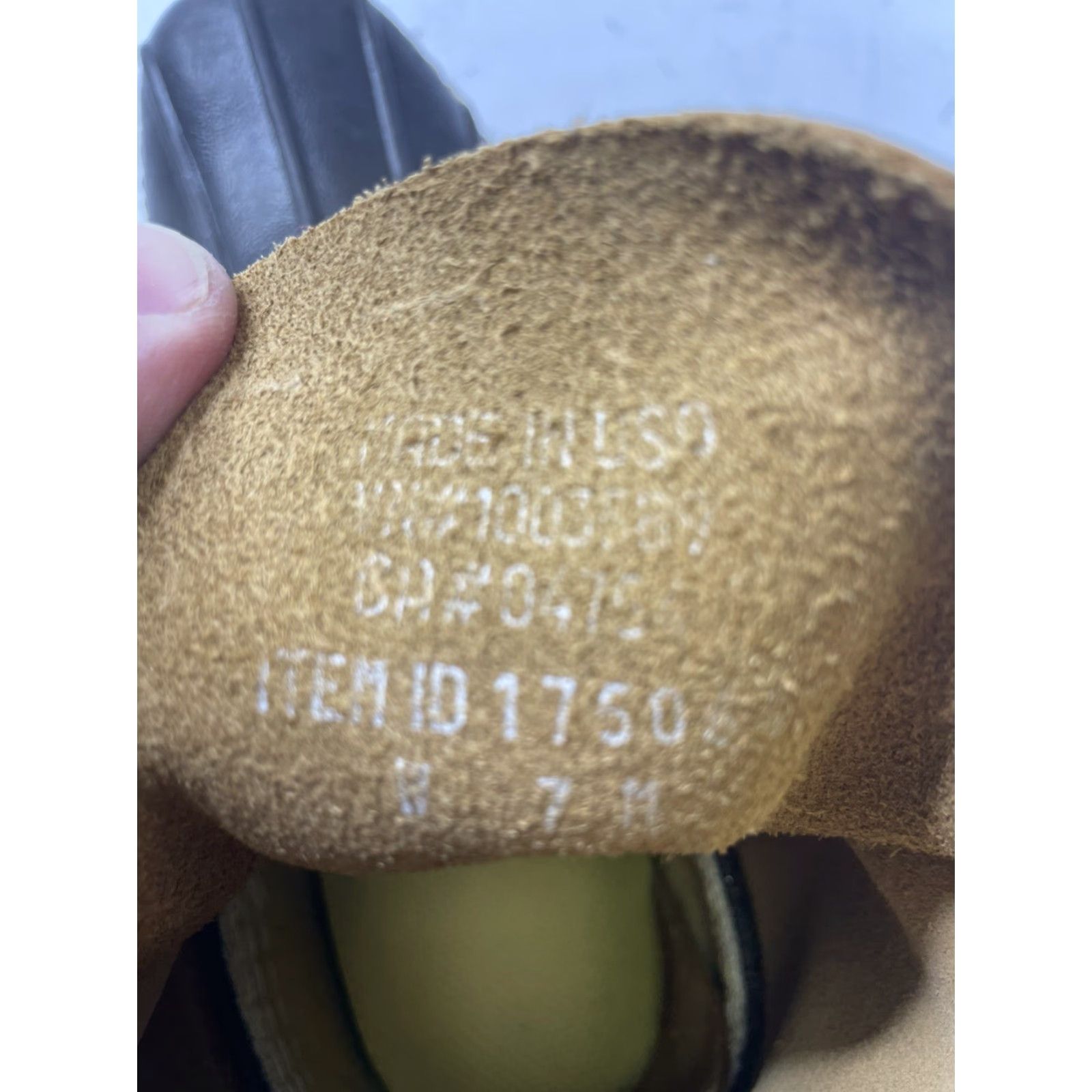 Vintage LL Bean Boots Women's 7M Tan Brown Leather L.L.Bean Bean Boots Duck Rain Boot Lace Up M Rubber Block Heel Flat Hunting Size US 7 / IT 37 - 3 Thumbnail