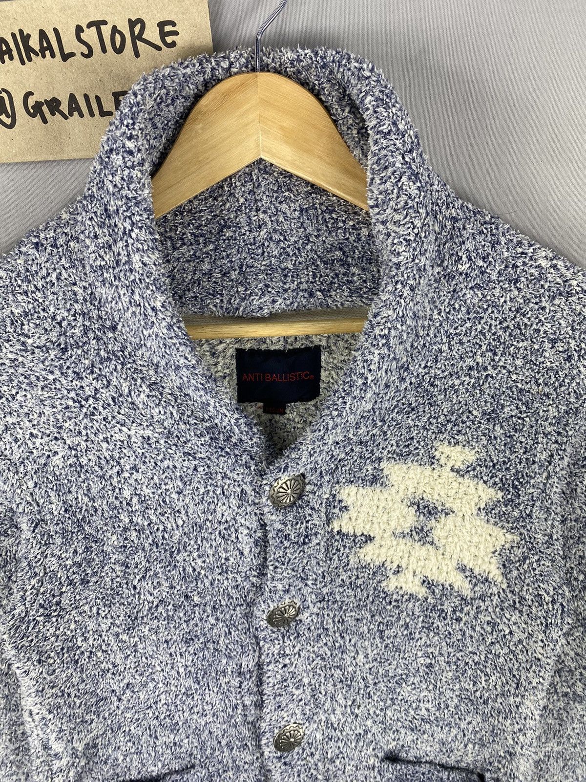 Japanese Brand Anti Ballistic Navajo Fleece Sherpa Button Up Jacket Size XS / US 0-2 / IT 36-38 - 7 Thumbnail