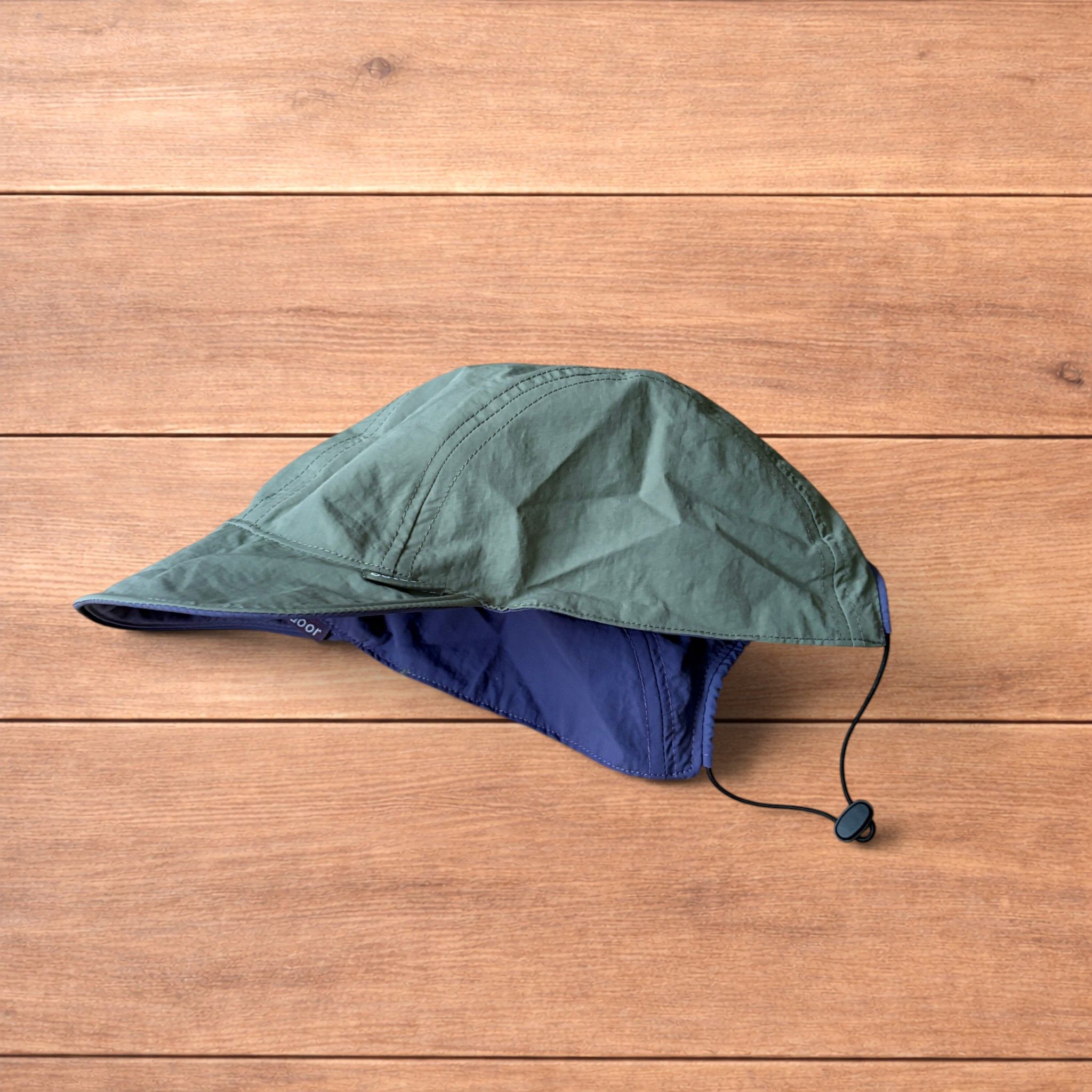 Japanese Brand Reversible military pilot trapper hat in green/purple. Size ONE SIZE - 6 Thumbnail