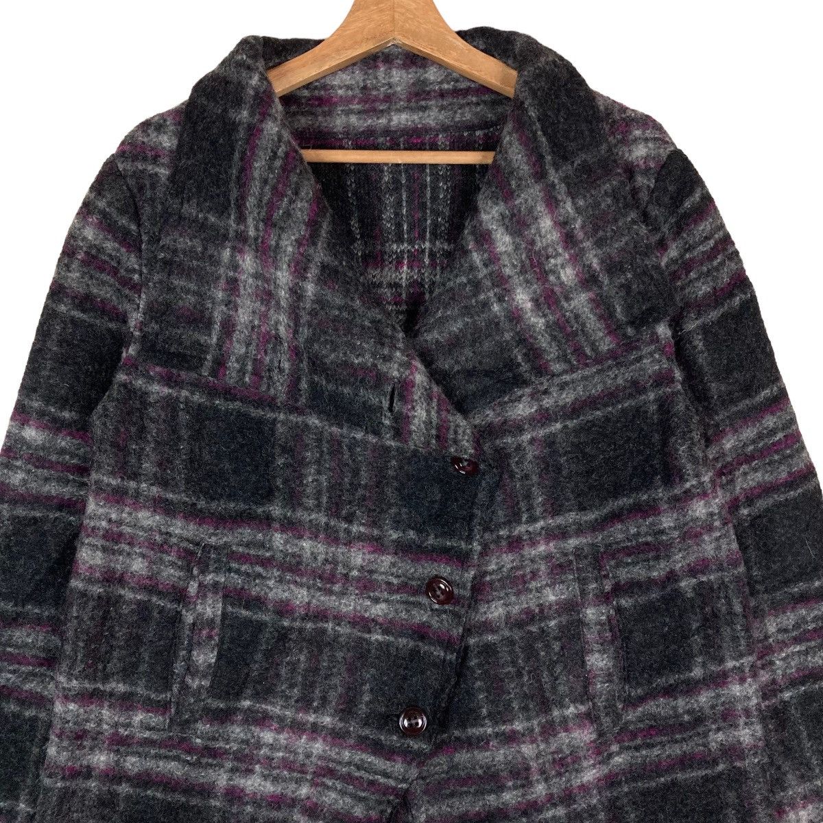 Vintage Vintage Silvia Sharrel Plaid Flat Button Coat Jacket Size M / US 6-8 / IT 42-44 - 2 Thumbnail