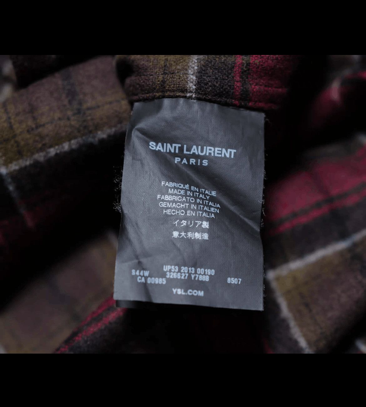 Saint Laurent Paris Sz 37 Saint Laurent Paris 13AW Runway OS Plaid Shirt Size US S / EU 44-46 / 1 - 4 Thumbnail