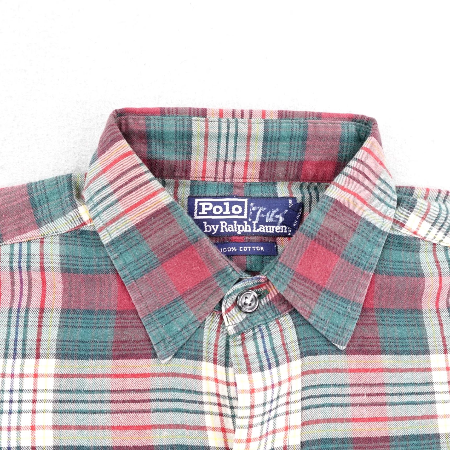 Polo Ralph Lauren VINTAGE Polo Ralph Lauren Button-Up Shirt Mens Medium Green Plaid Twill 90s Outdoor Size US M / EU 48-50 / 2 - 2 Thumbnail