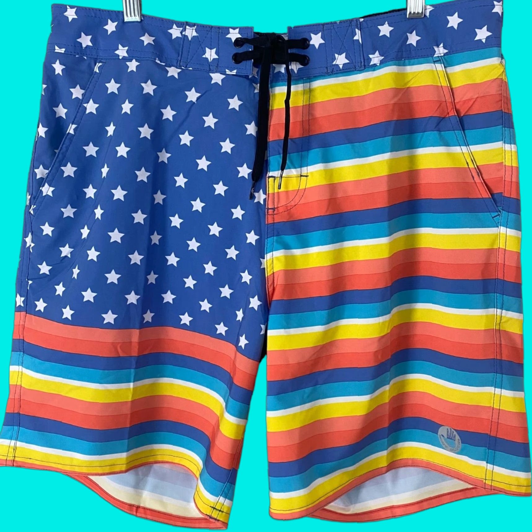 Body Glove VINTAGE Body Glove La Concha USA Board Shorts Blue Mens XL 36 American Flag Print Size US 36 / EU 52 - 1 Thumbnail