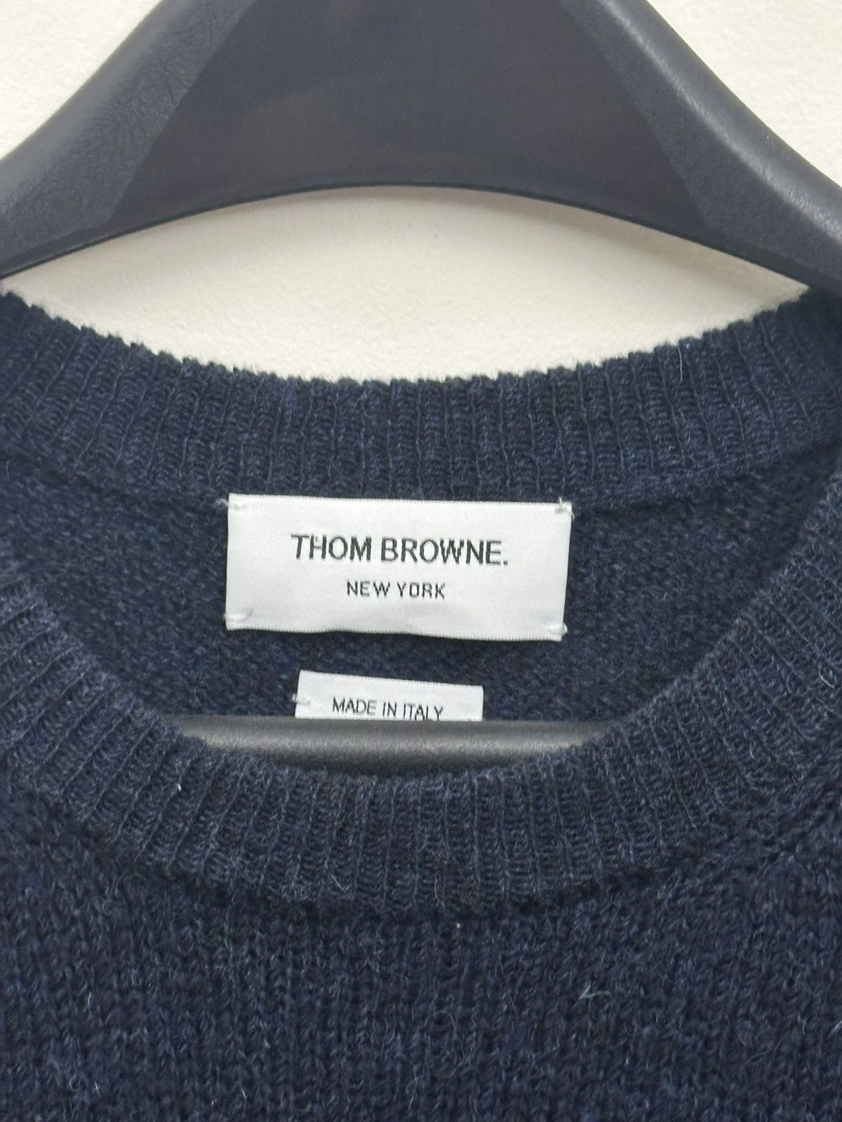 Thom Browne Thom Browne navy wool sweater sz 4 Size US XL / EU 56 / 4 - 3 Thumbnail