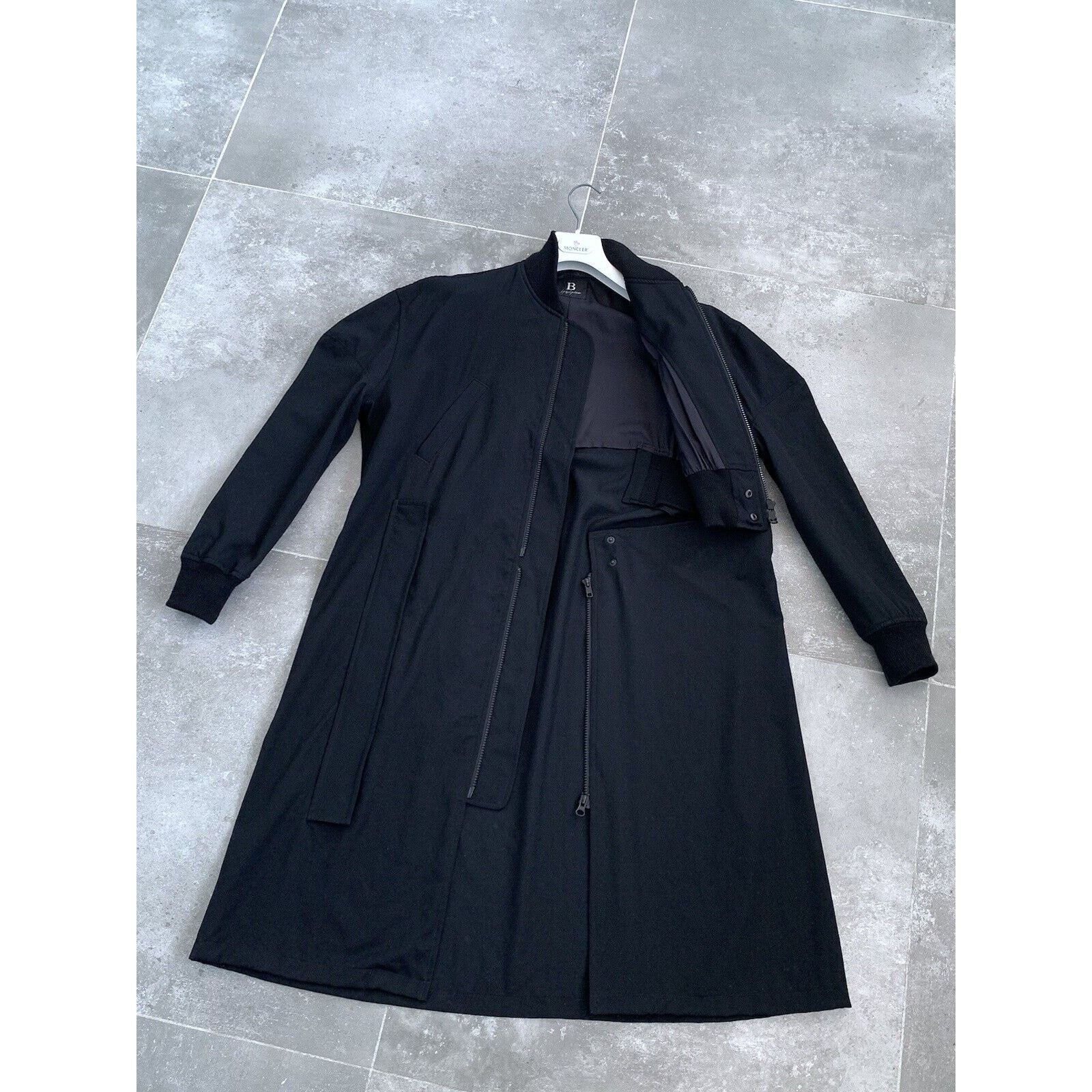 Japanese Brand × Yohji Yamamoto Mens B YOHJI YAMOMOTO Unisex Parka Trench Coat Jacket SZ 1 S Size US S / EU 44-46 / 1 - 2 Thumbnail