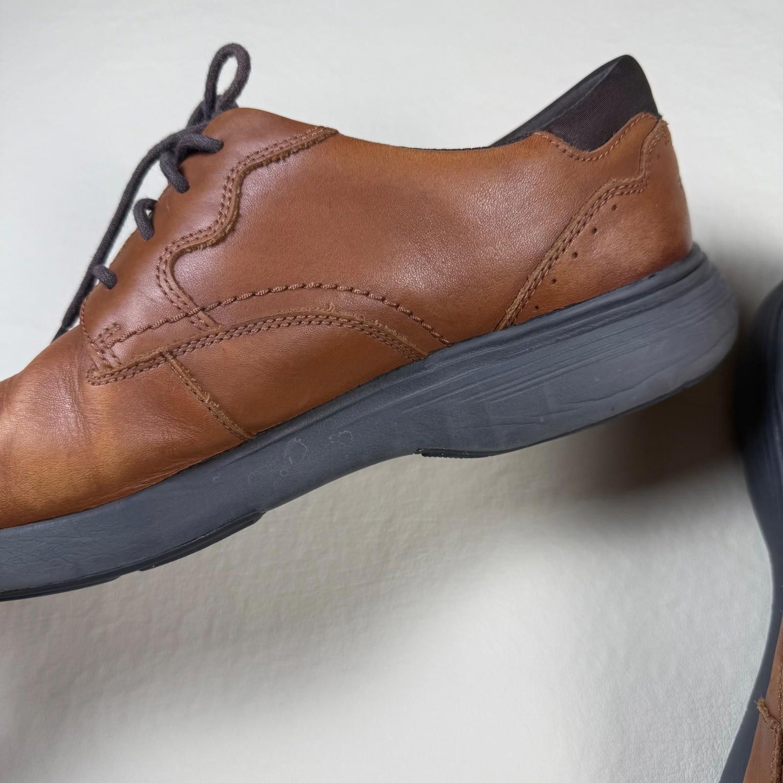 Rockport Rockport Mens Tan Leather Dress Oxford Shoes Size 11 M Size US 11 / EU 44 - 3 Thumbnail