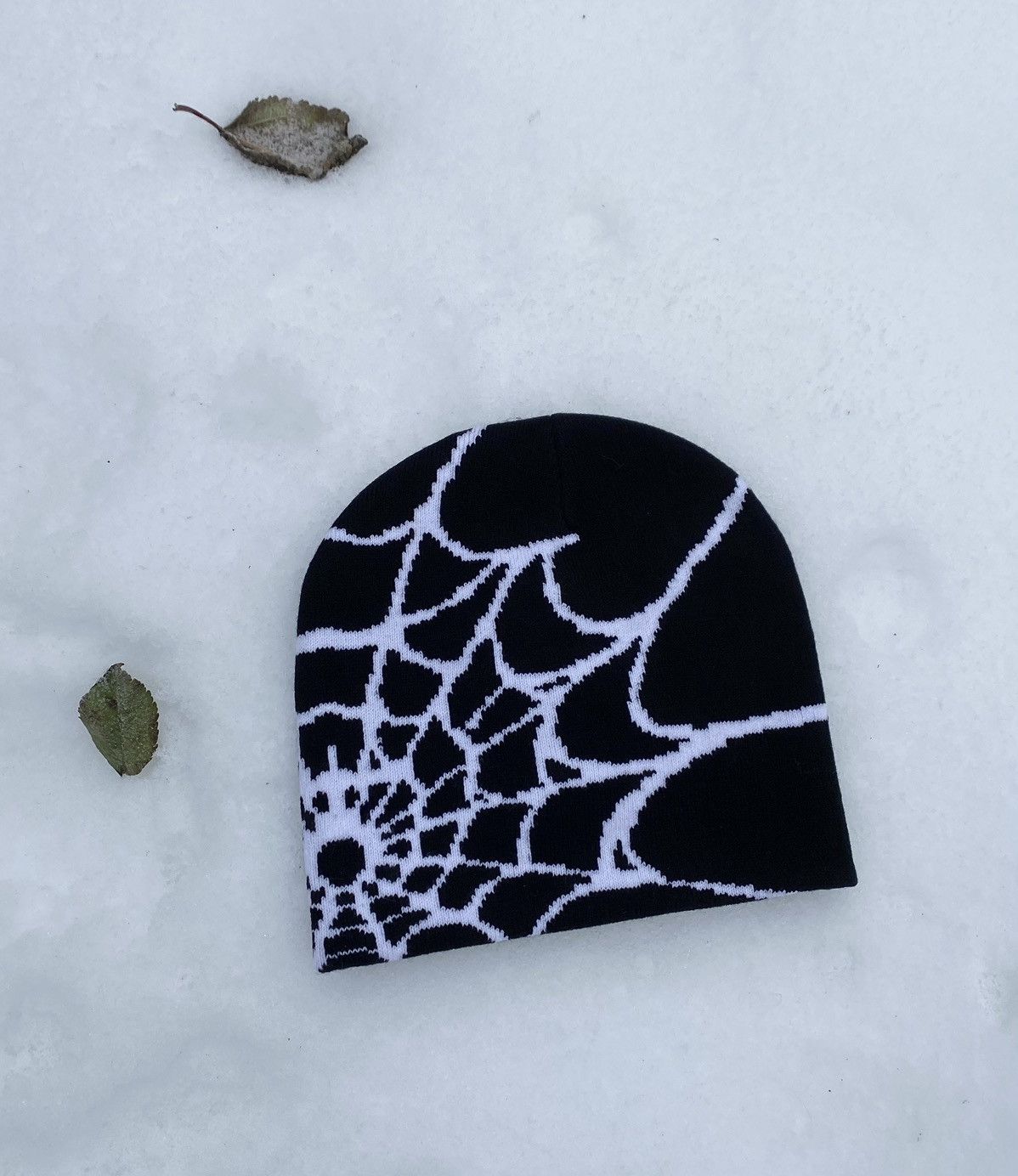 Japanese Brand × Vintage Spider web y2k beanie Hat Size ONE SIZE - 1 Thumbnail