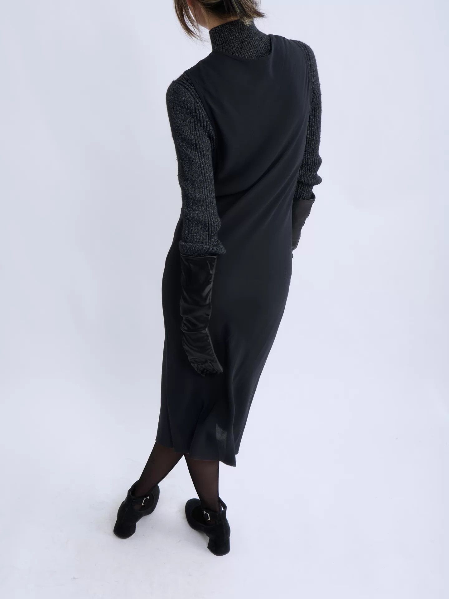 Ann Demeulemeester ANN DEMEULEMEESTER 00s Tassel Strap Silk Chiffon Dress Size XS / US 0-2 / IT 36-38 - 3 Thumbnail