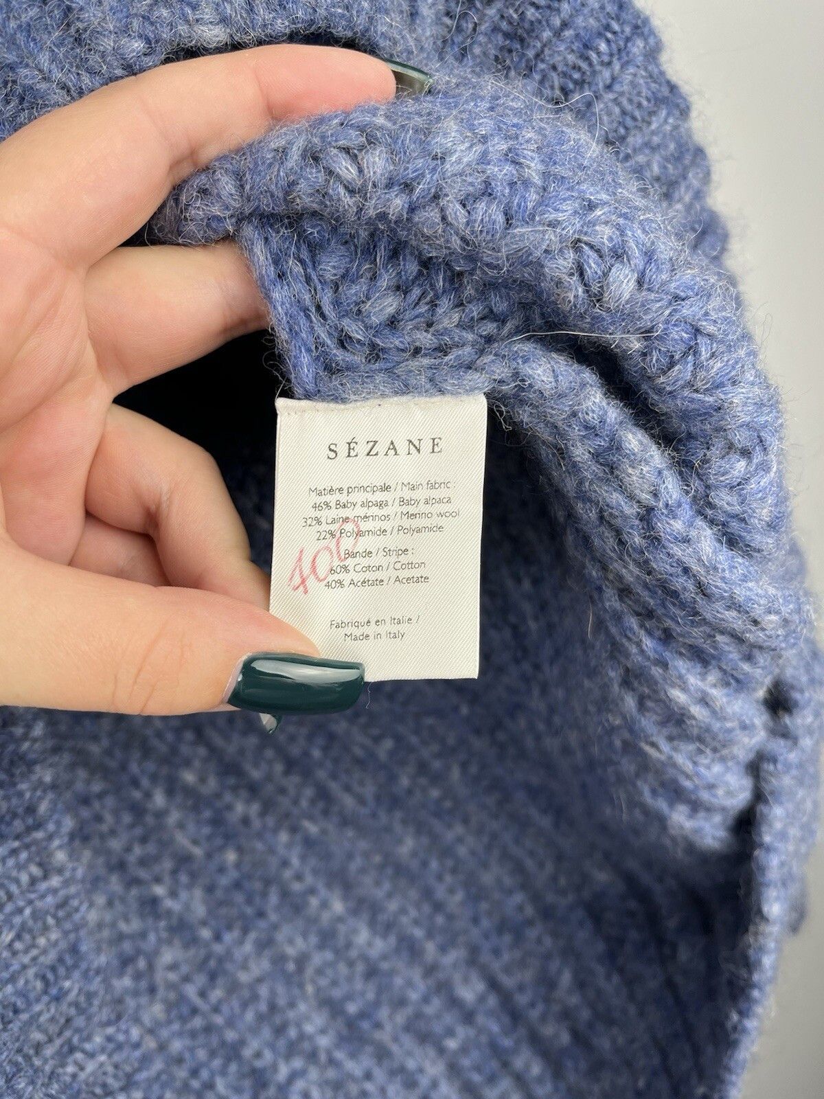 Sezane Sezane Baby Alpaca Cable Knit Oversize Sweater Pullover Size M / US 6-8 / IT 42-44 - 17 Thumbnail
