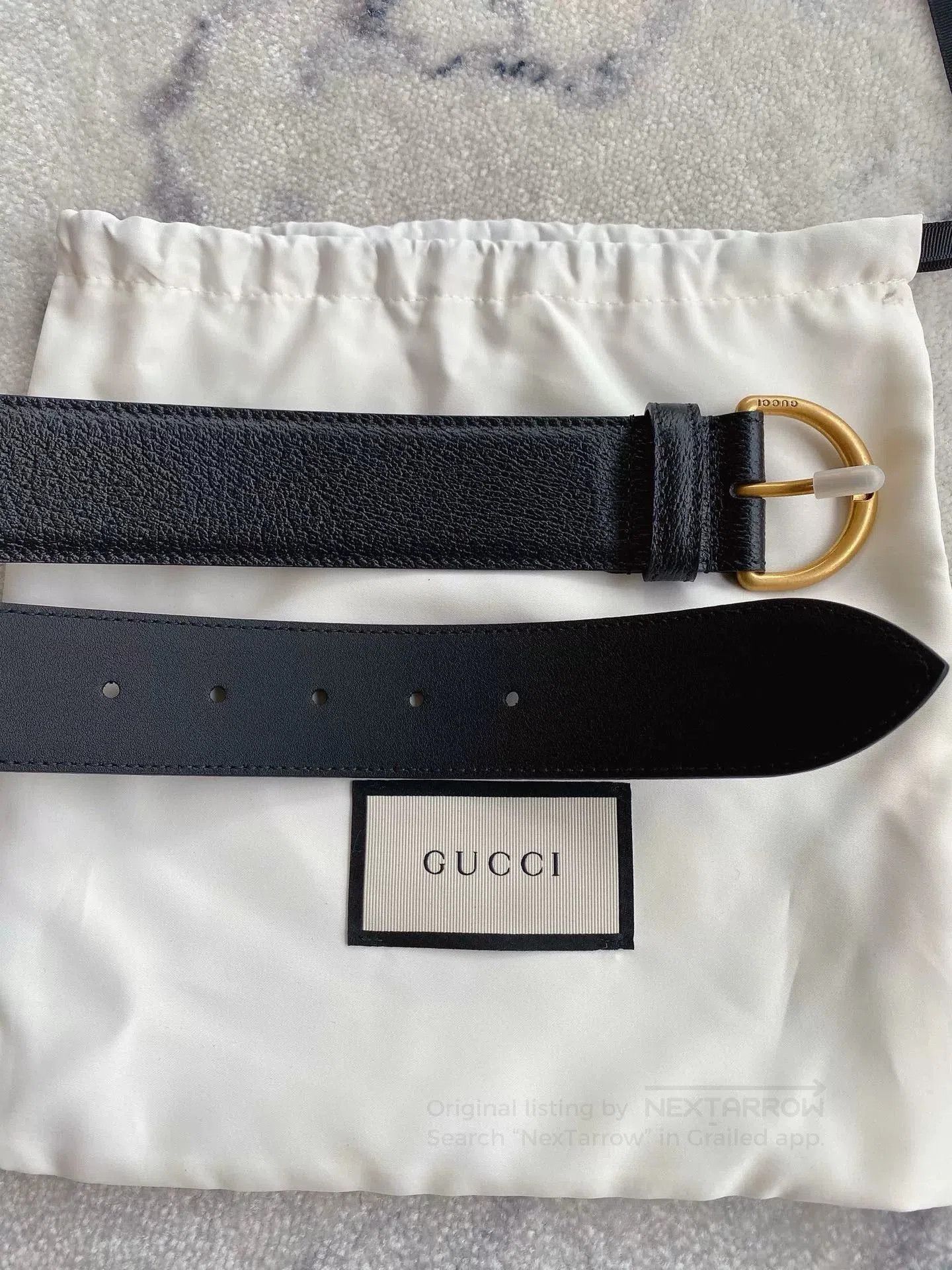 Gucci Gucci 4cm Simple Round Buckle Belt. Size ONE SIZE - 5 Thumbnail