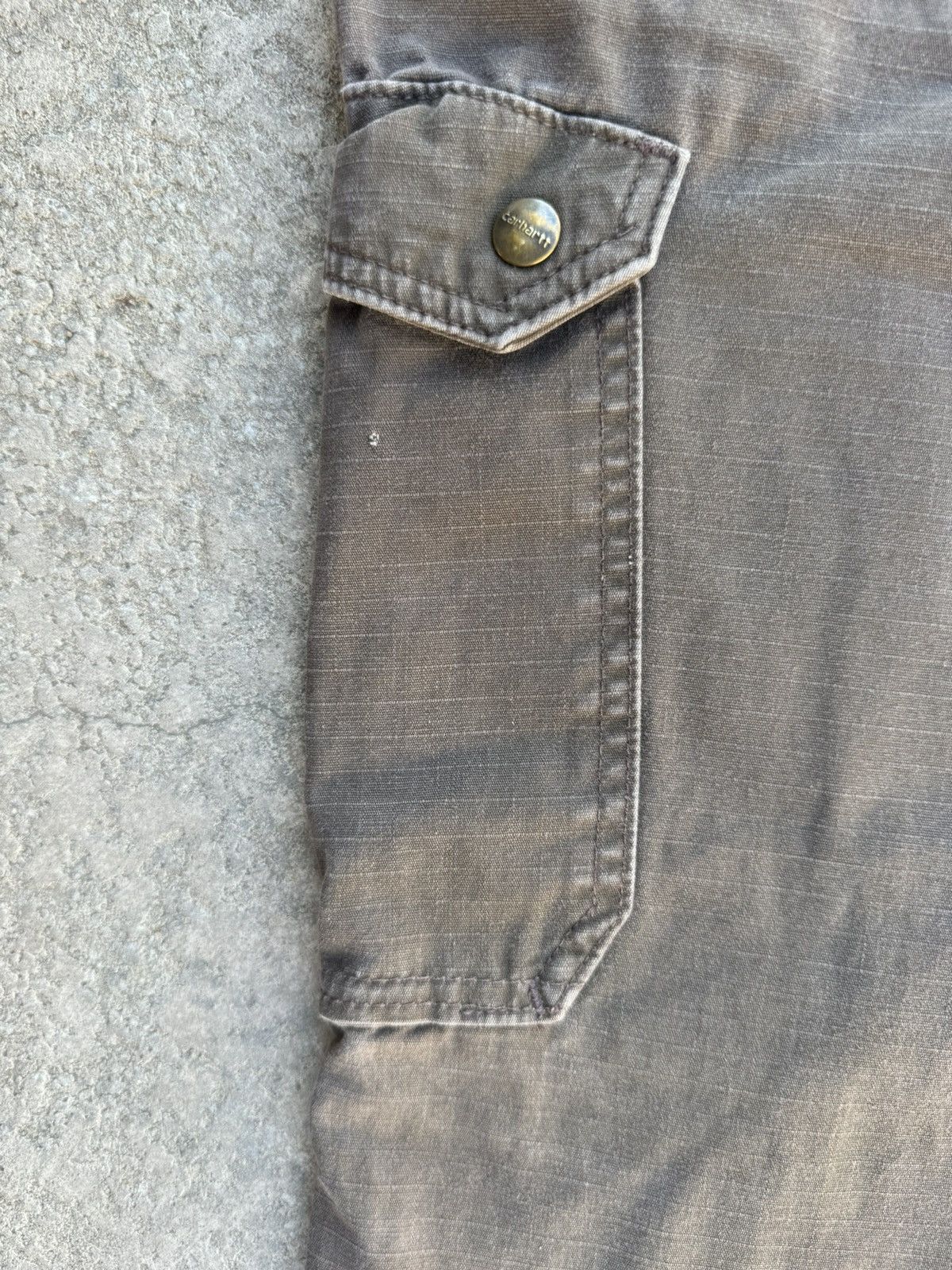 Carhartt × Vintage Vintage Carhartt B342 Green Double Knee Cargos Size US 33 - 8 Thumbnail