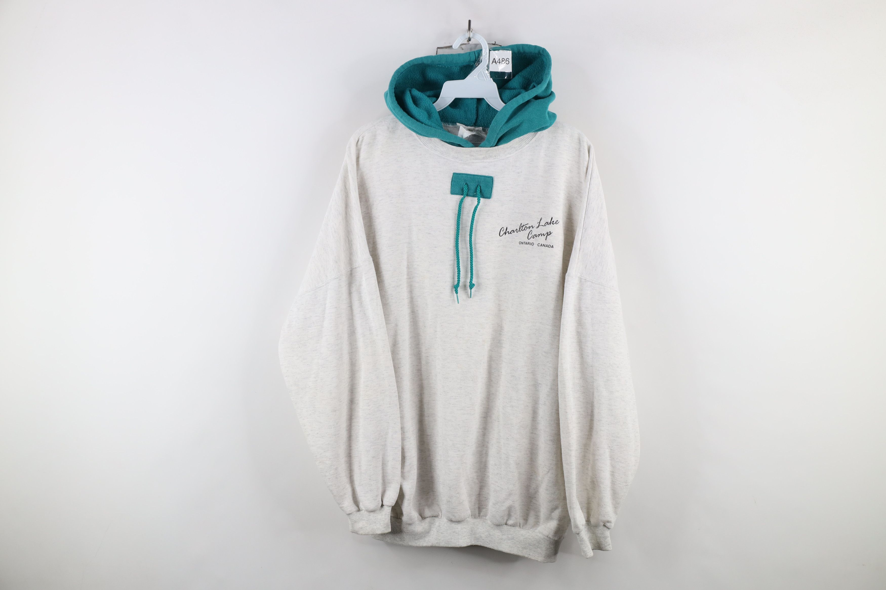 Vintage Vintage 90s Streetwear Camp Canada After Hood Hoodie Gray Size US XL / EU 56 / 4 - 1 Thumbnail