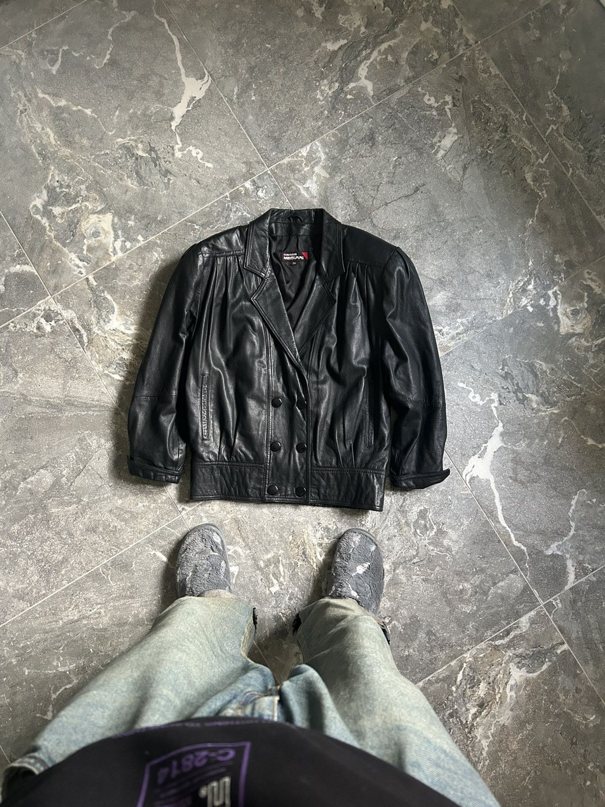 Vintage Y2K VINTAGE LEATHER JACKET SOLID STYLE Y2K WOMENS Size XS / US 0-2 / IT 36-38 - 1 Thumbnail