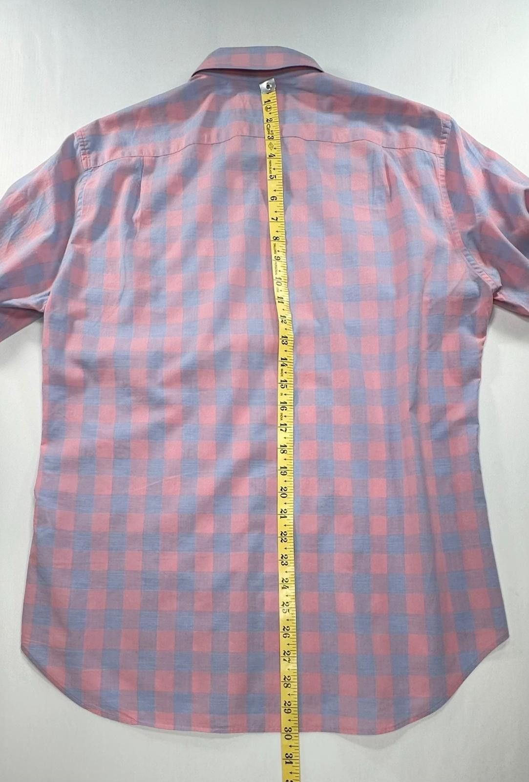 Bonobos Bonobos Slim Fit Checked Oxford Button Up Mens Pink/Blue M Size US M / EU 48-50 / 2 - 3 Thumbnail