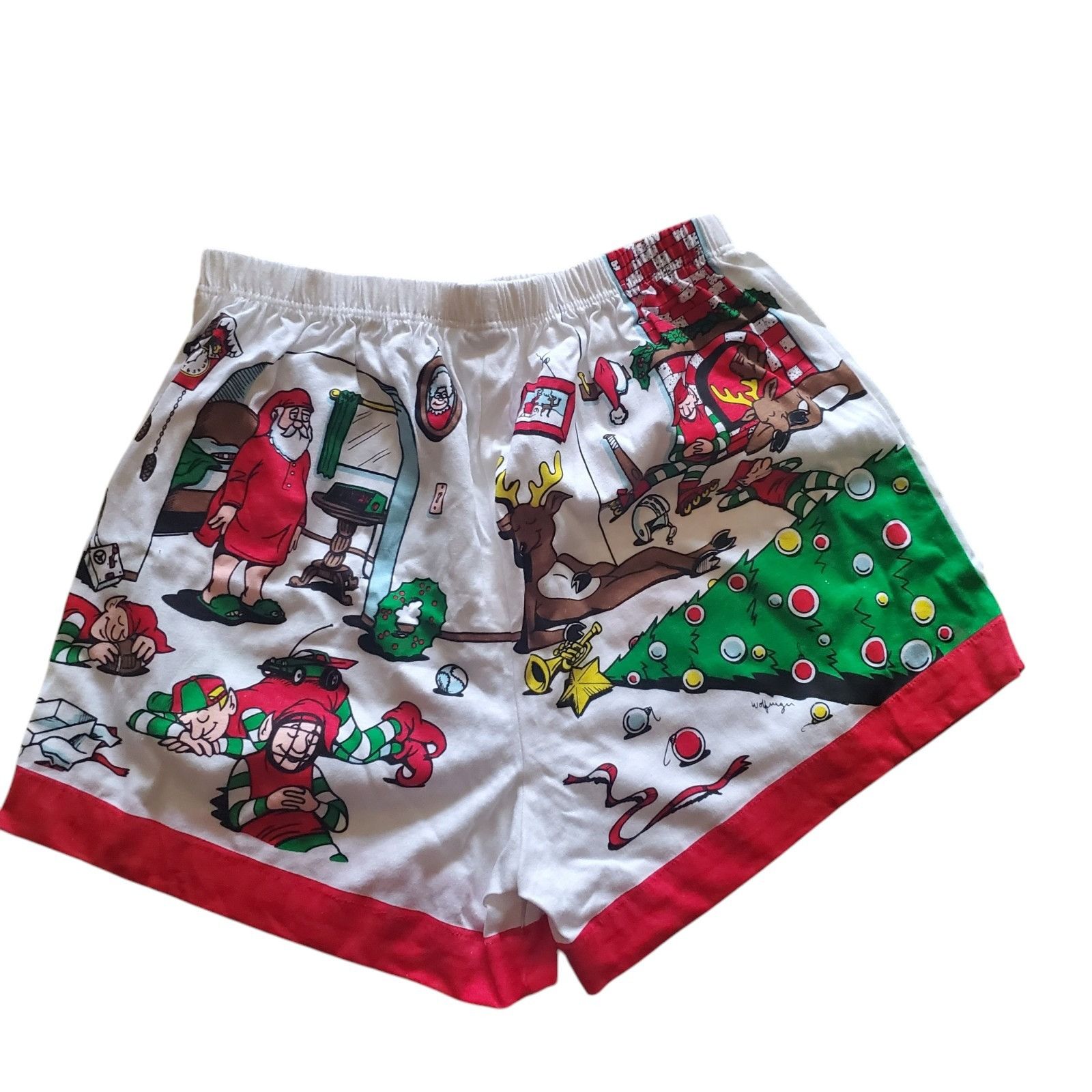 Vintage Vintage Unisex Christmas Boxer Shorts Santa Claus Elves Rein Size US 34 / EU 50 - 2 Thumbnail