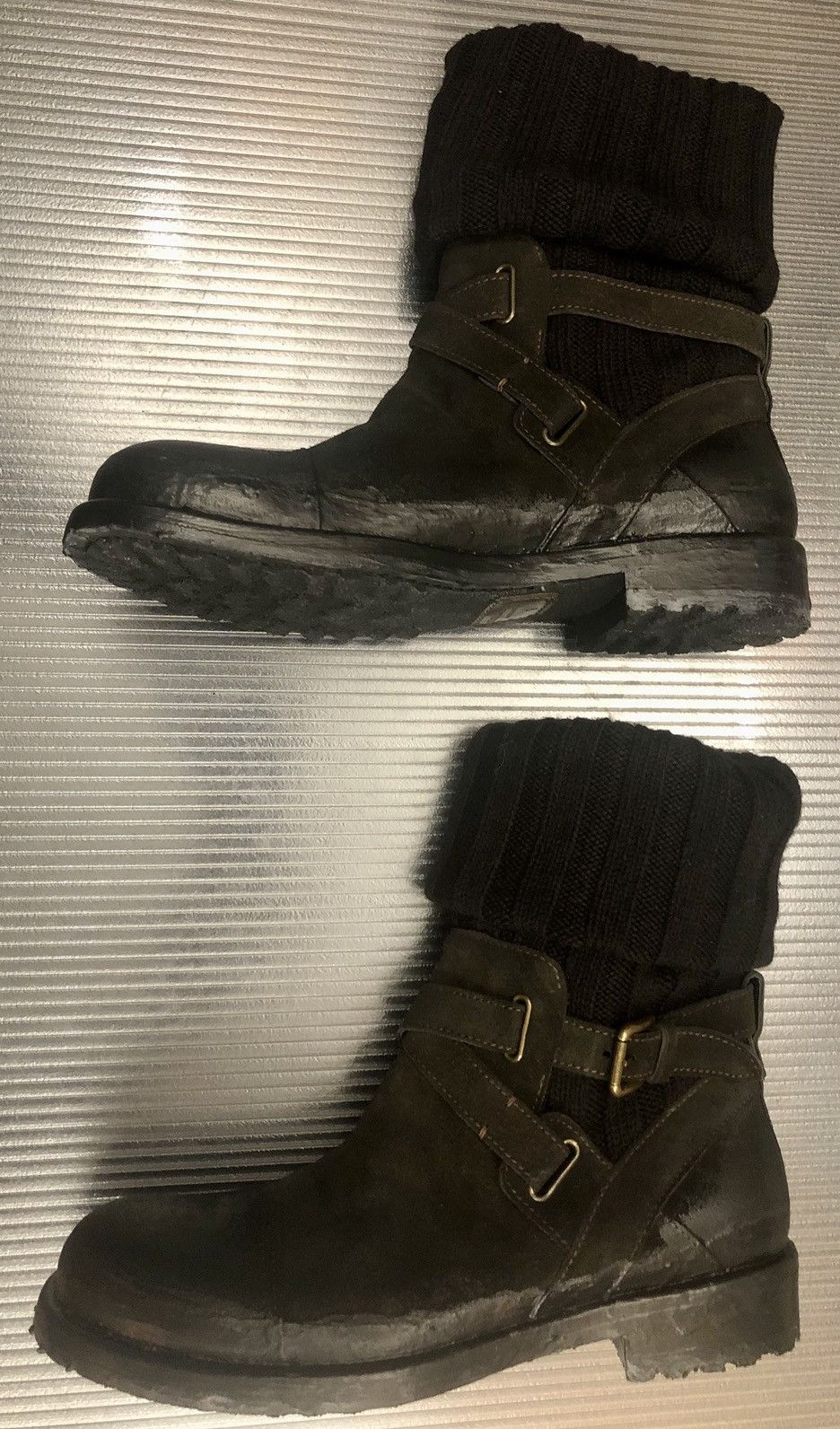 Dolce & Gabbana Dolce and Gabbana 🇮🇹 oiled suede wool sock Alpine boot 10 NEW Size US 10 / EU 43 - 11 Thumbnail