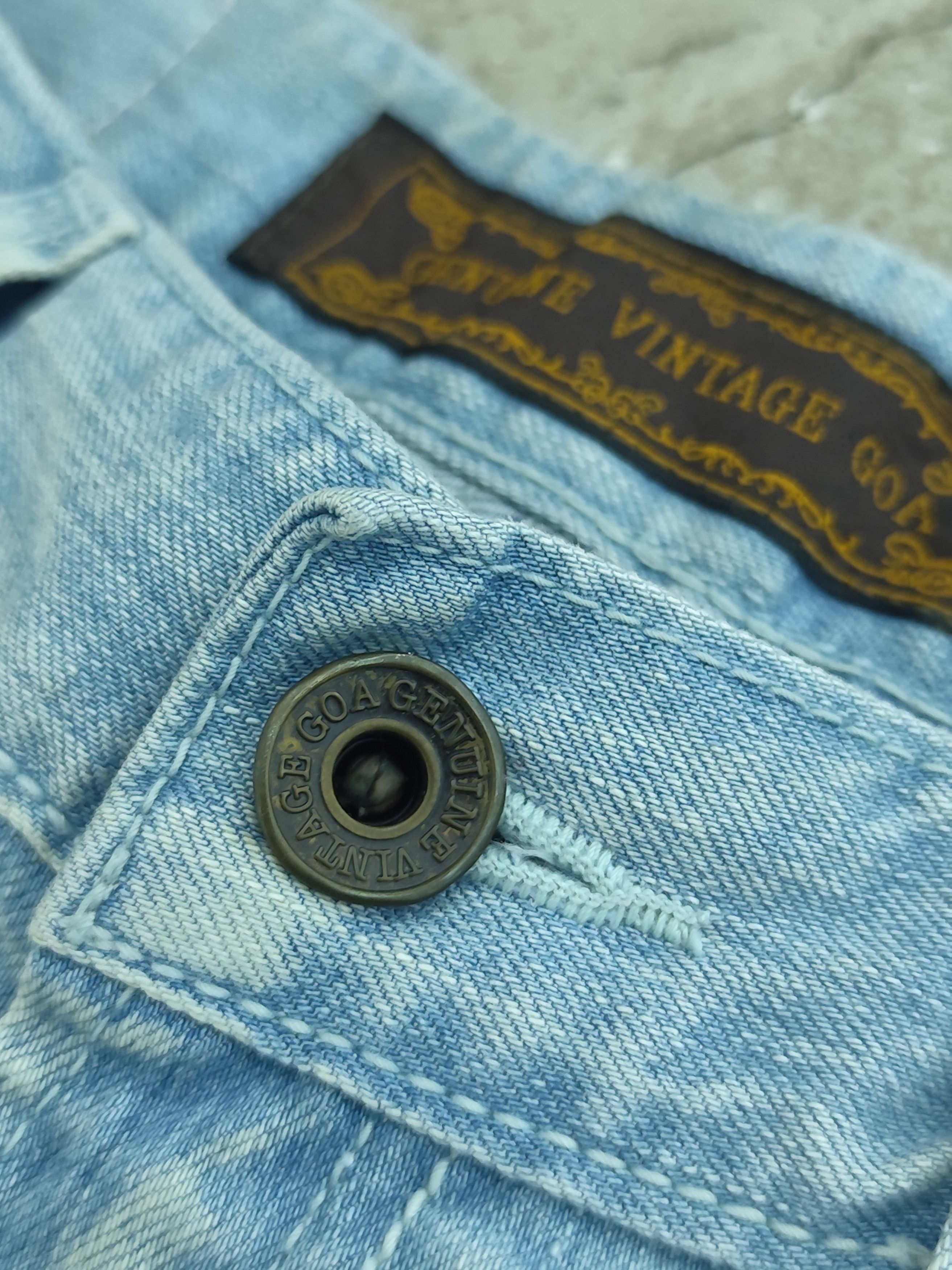 GOA Vintage GOA blue faded jeans Size 29" - 8 Thumbnail